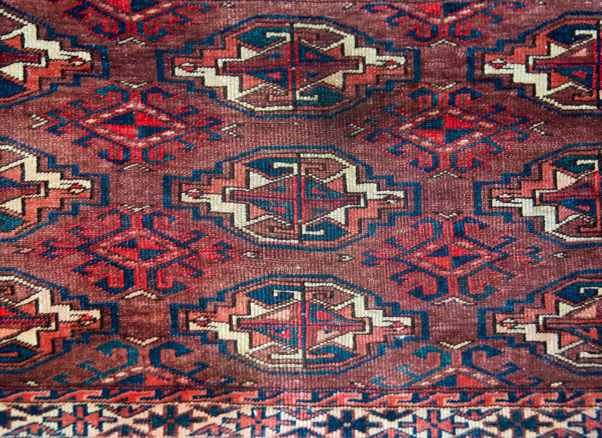 Early 20th Century Persian Turkman Rug For Sale