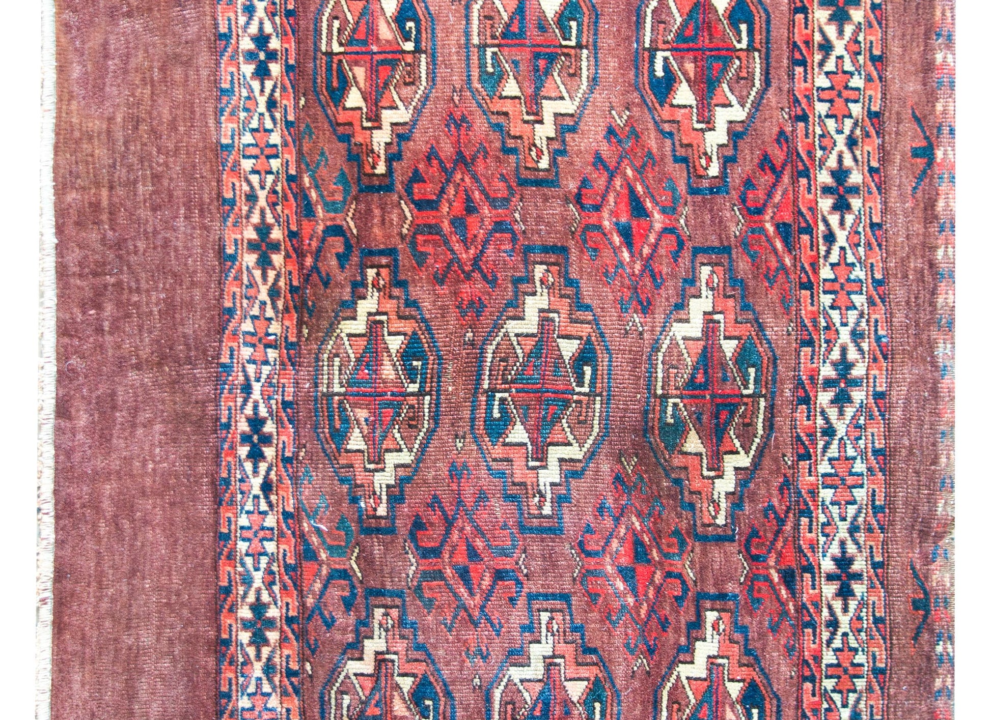 Early 20th Century Persian Turkman Rug For Sale