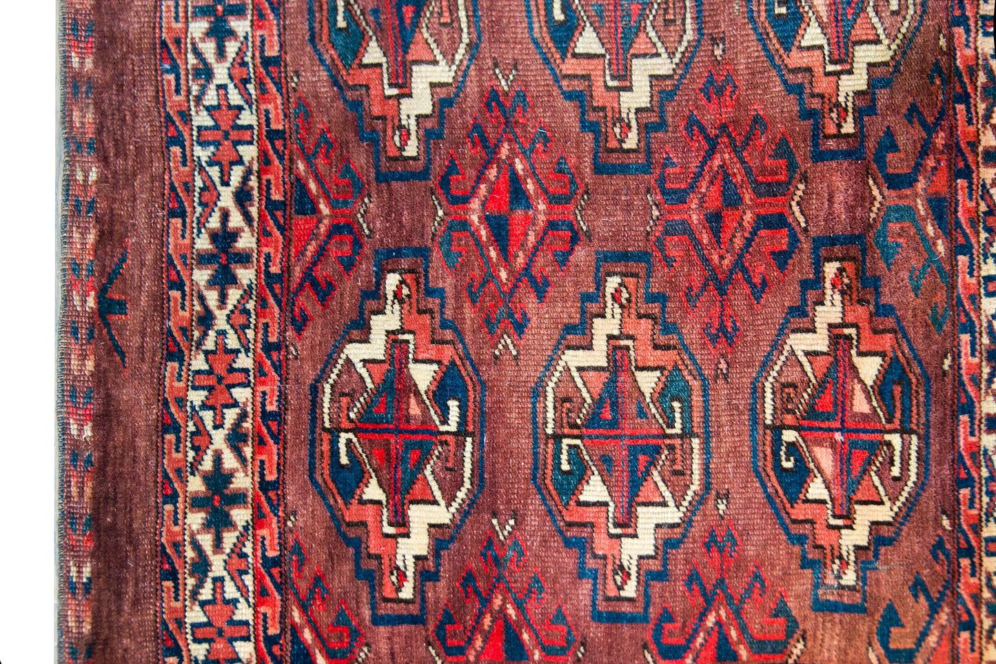 Early 20th Century Persian Turkman Rug For Sale