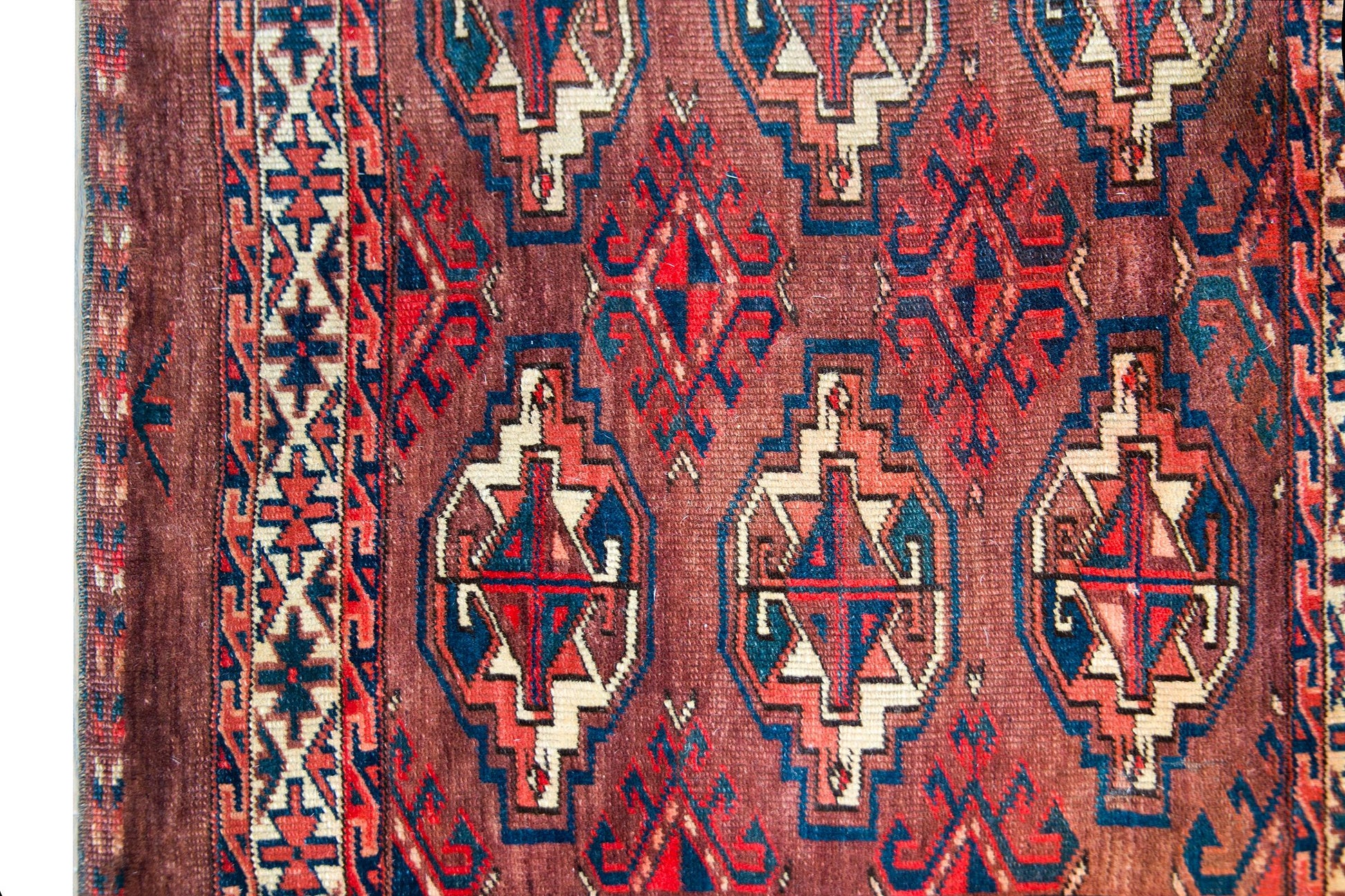 Early 20th Century Persian Turkman Rug For Sale
