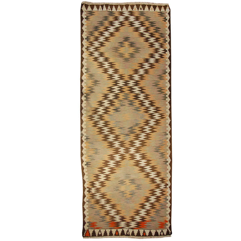 Early 20th Century Persian Kelardasht Kilim Runner For Sale
