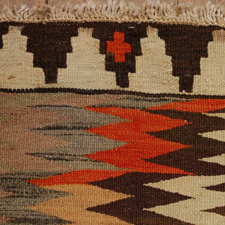 Early 20th Century Persian Kelardasht Kilim Runner For Sale