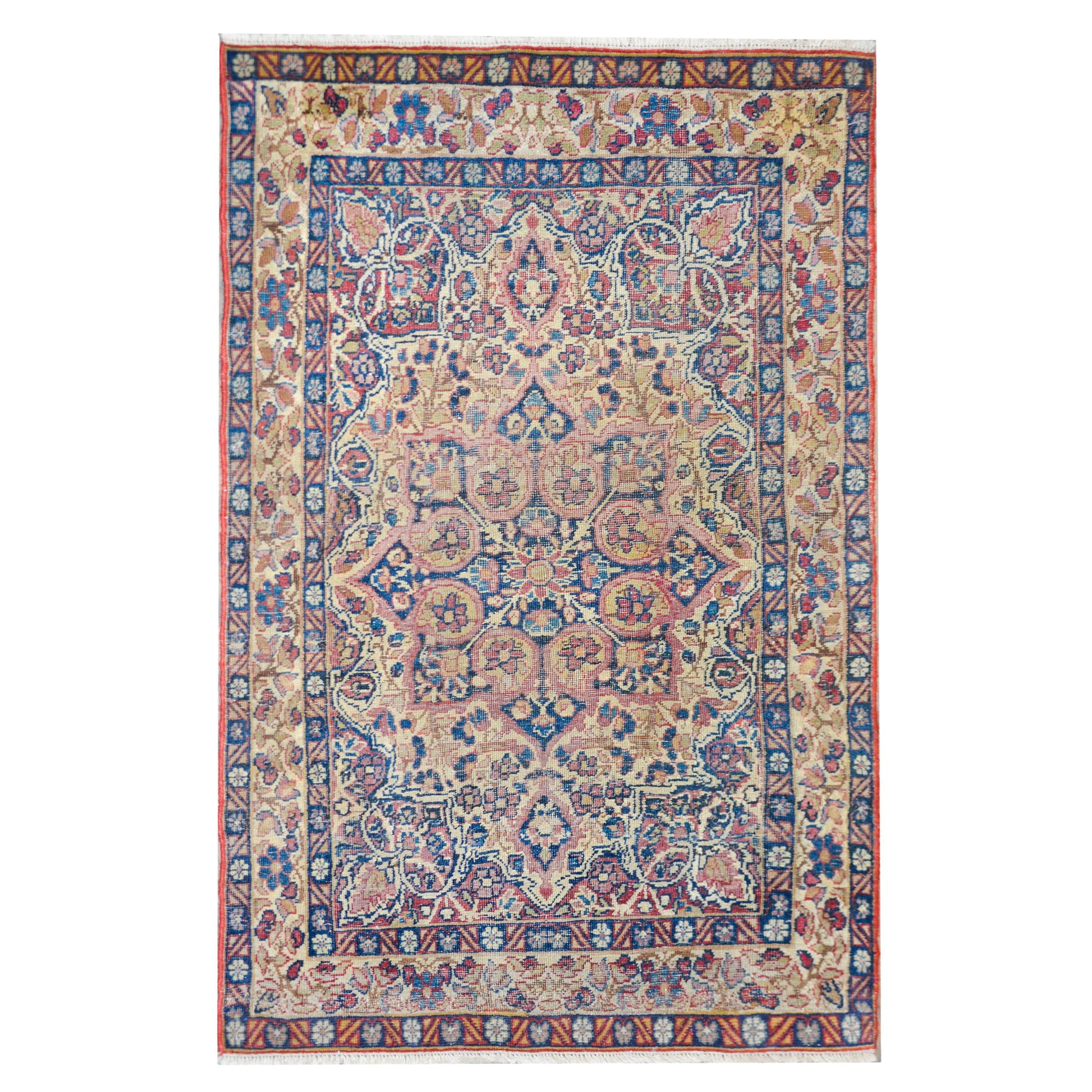 Early 20th Century Lavar Kirman Rug For Sale