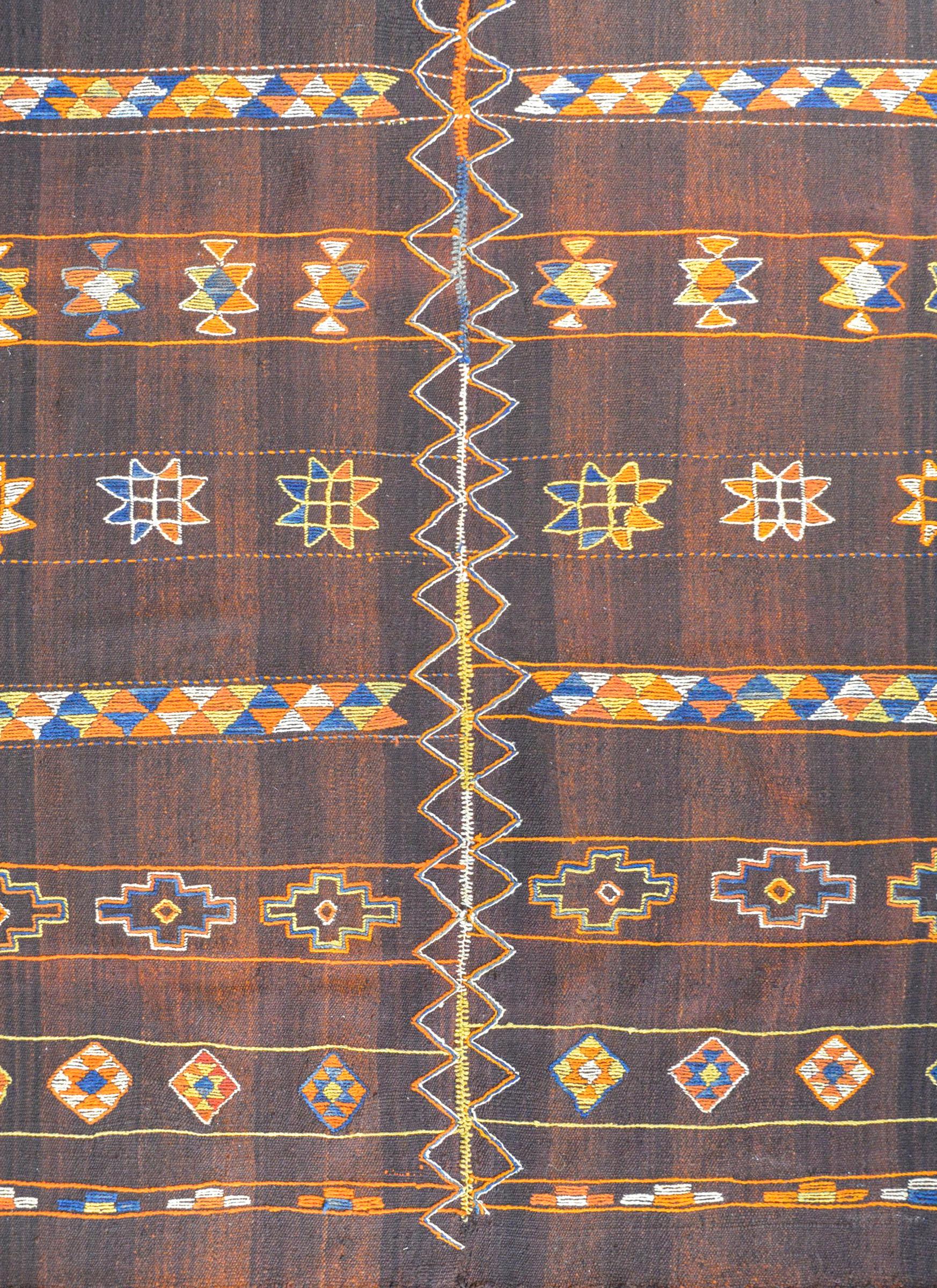 Incredible Mid-20th Century Konya Kilim Rug For Sale