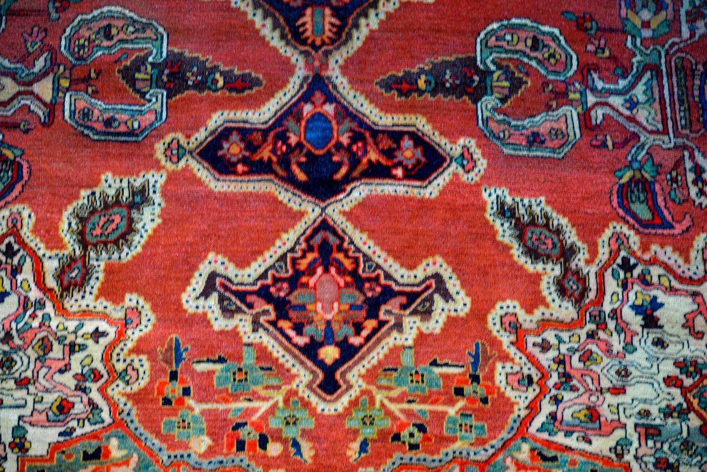 Incredible 19th Century Sarouk Farahan Rug For Sale