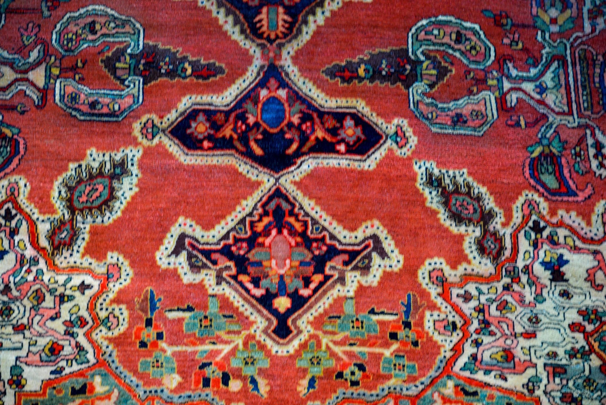 Incredible 19th Century Sarouk Farahan Rug For Sale