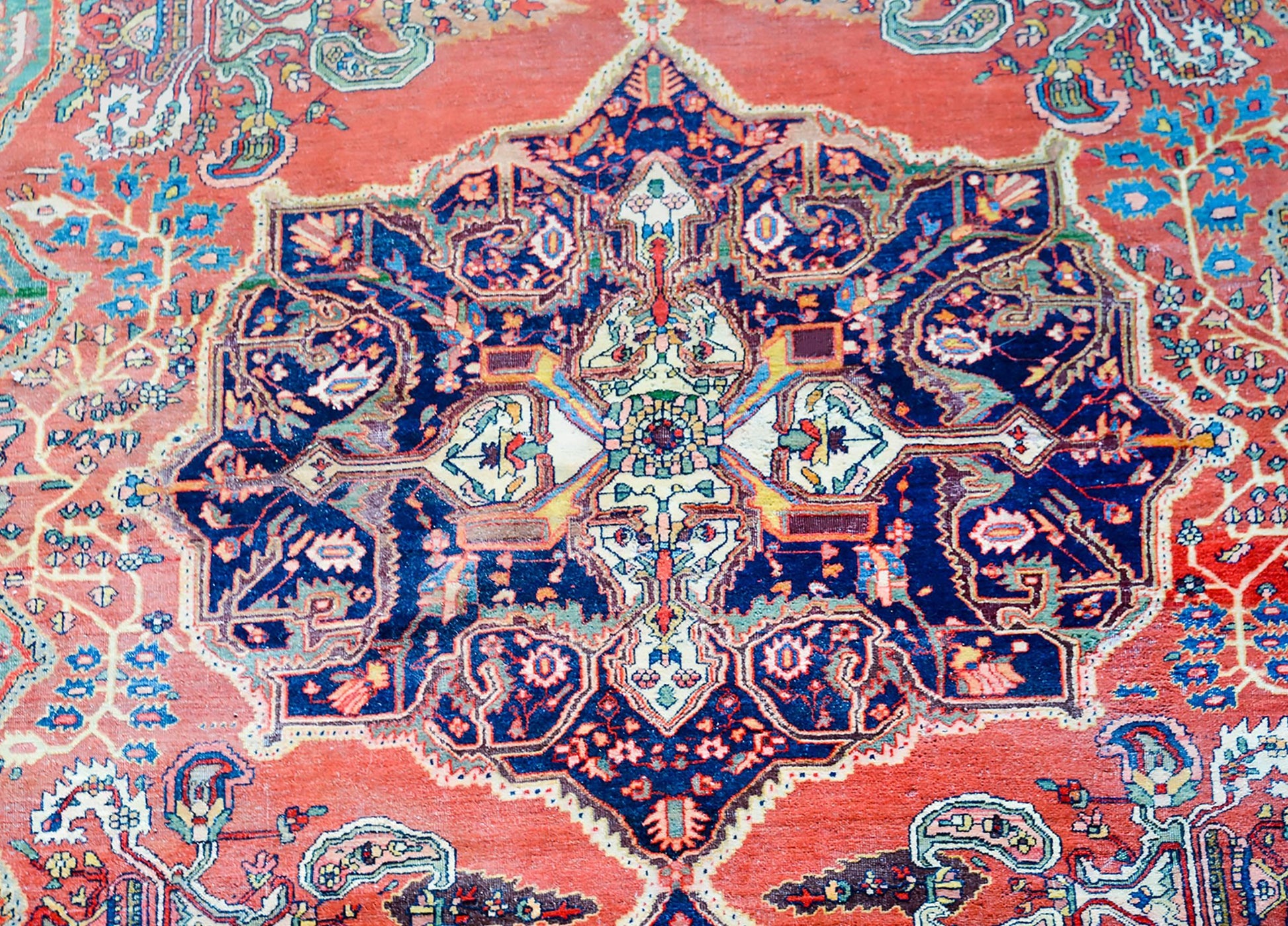 Incredible 19th Century Sarouk Farahan Rug For Sale