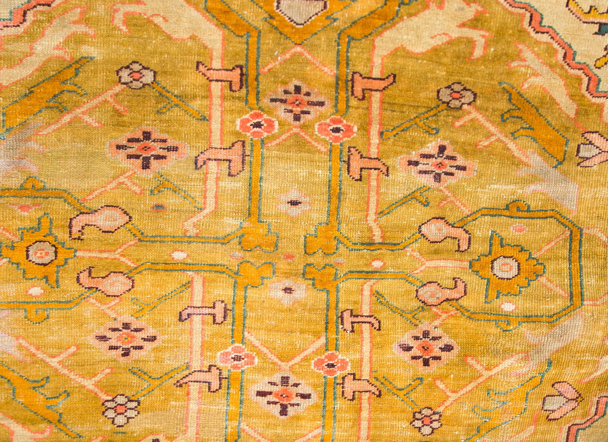 Early 20th Century Turkish Oushak Rug For Sale