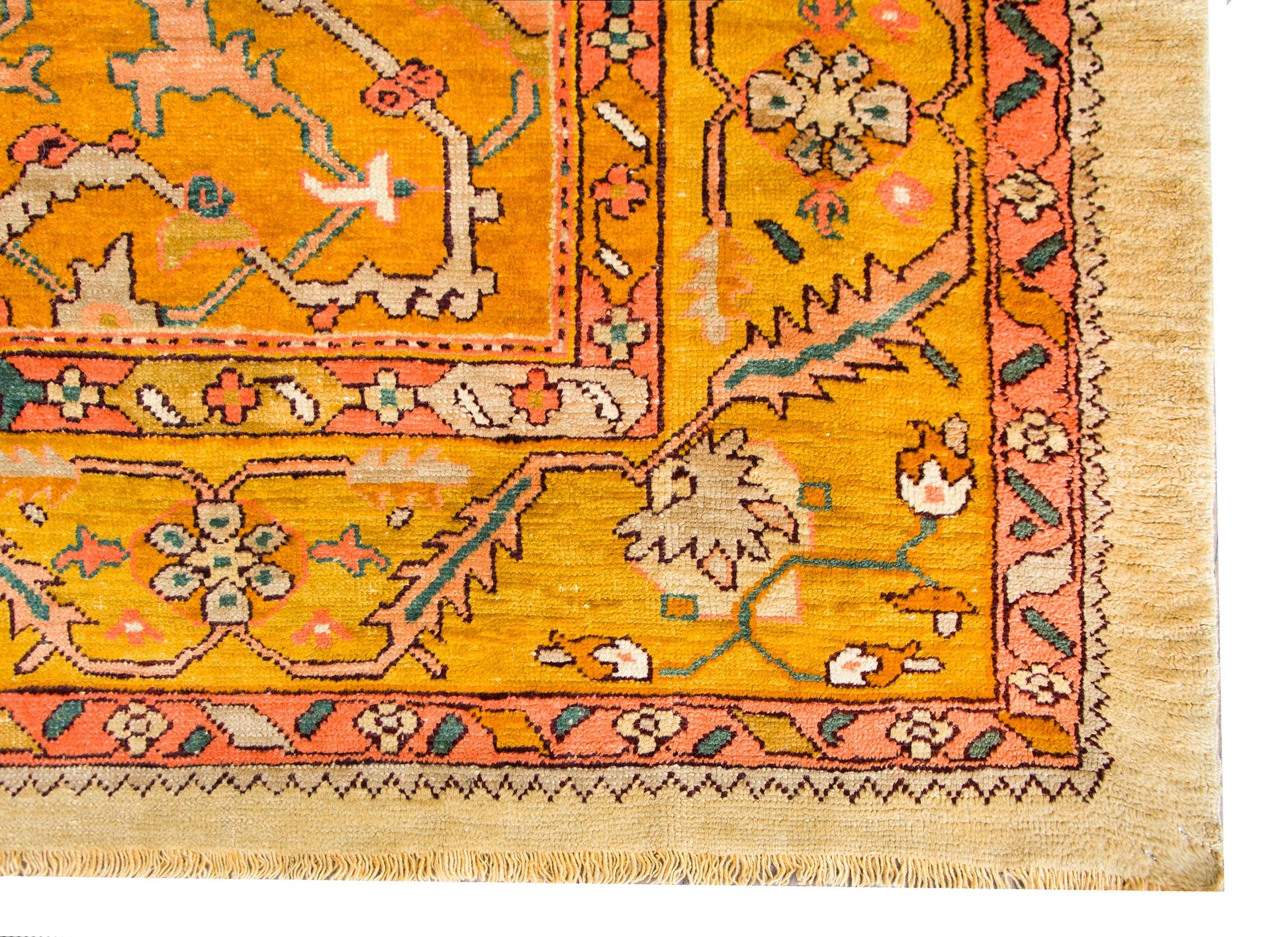 Early 20th Century Turkish Oushak Rug For Sale
