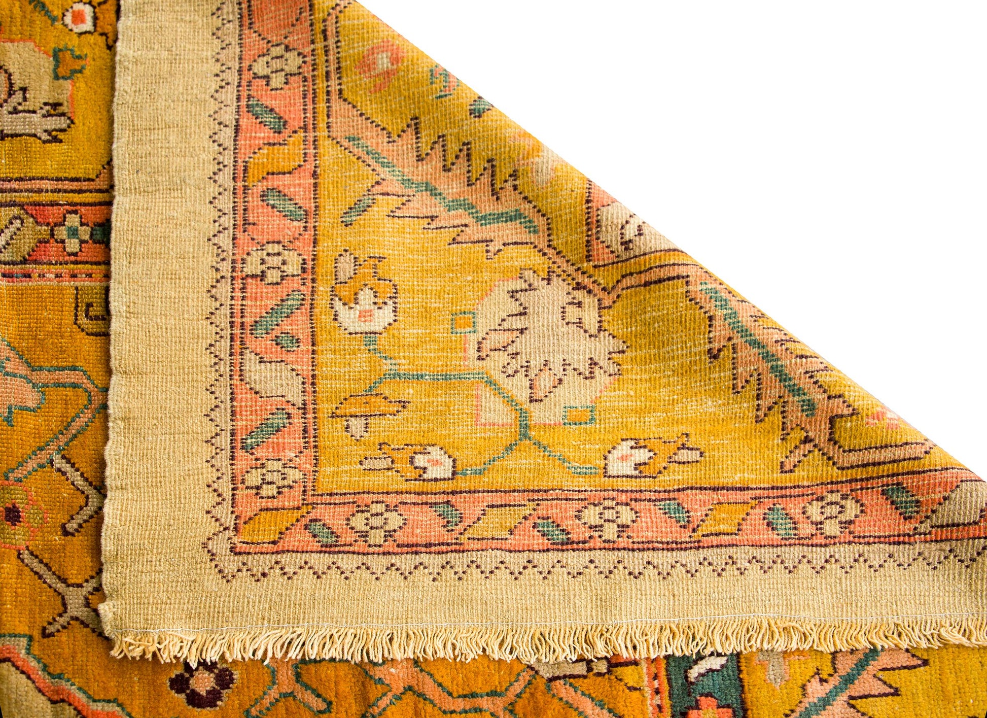 Early 20th Century Turkish Oushak Rug For Sale