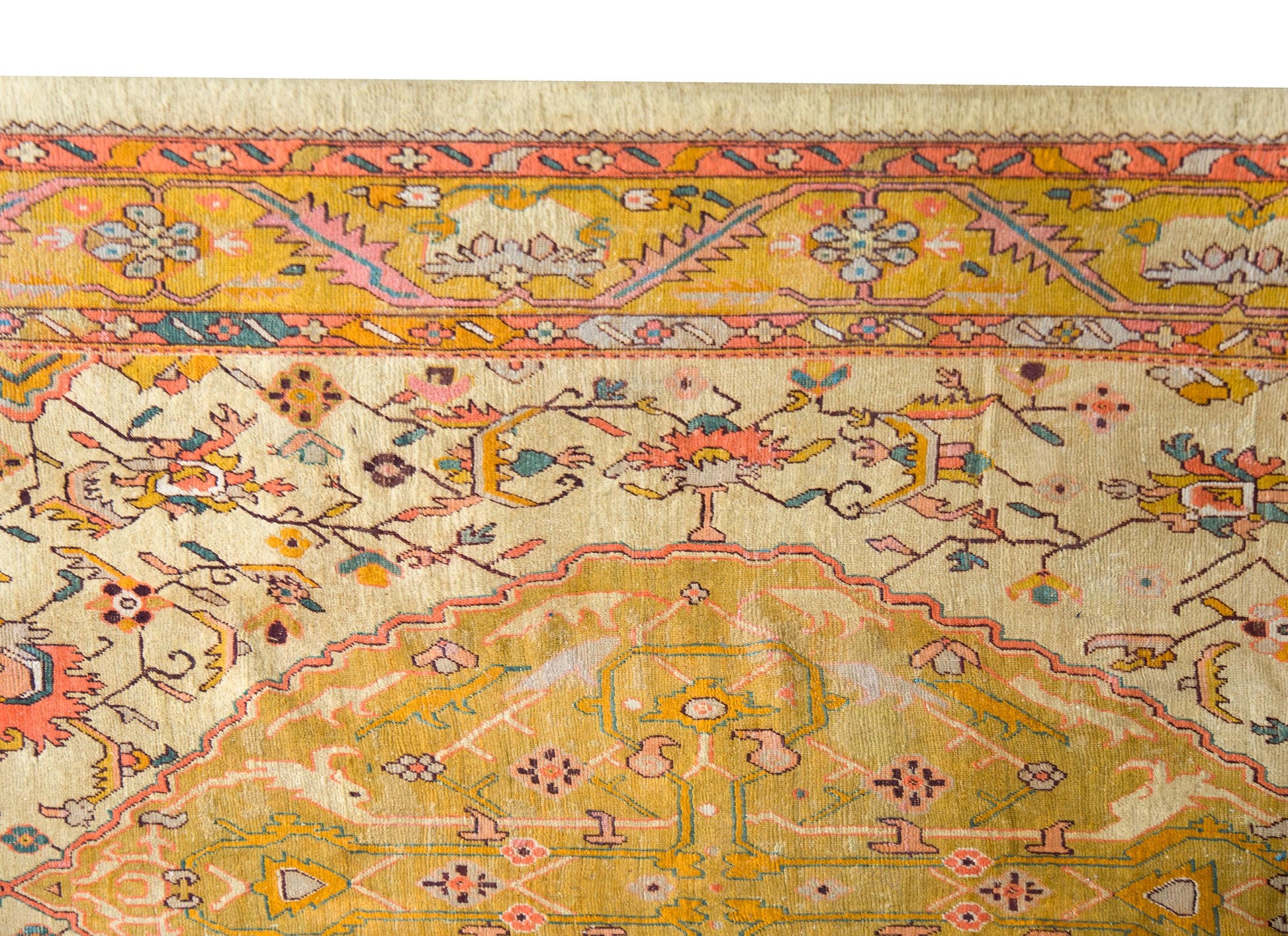 Early 20th Century Turkish Oushak Rug For Sale