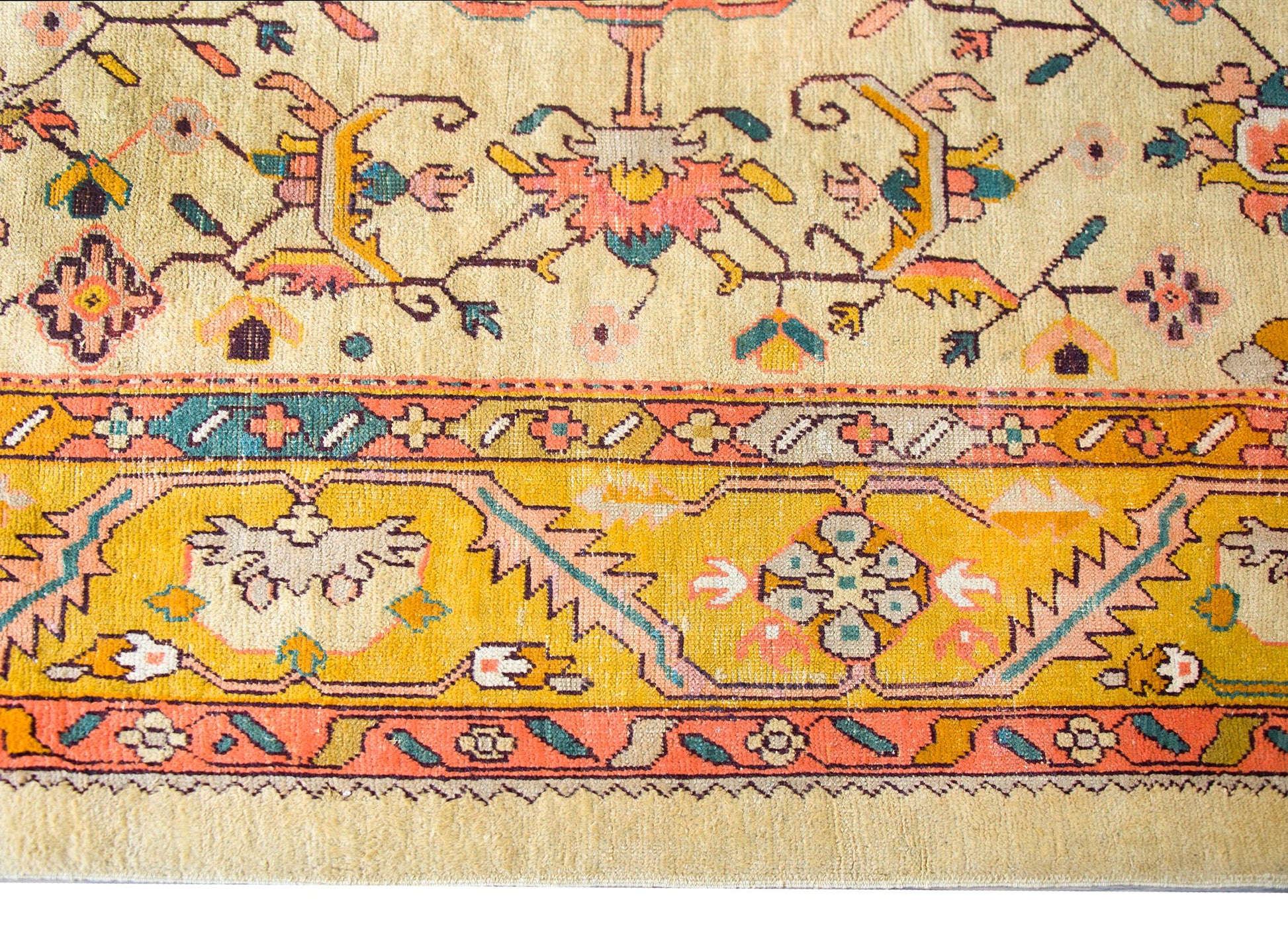 Early 20th Century Turkish Oushak Rug For Sale