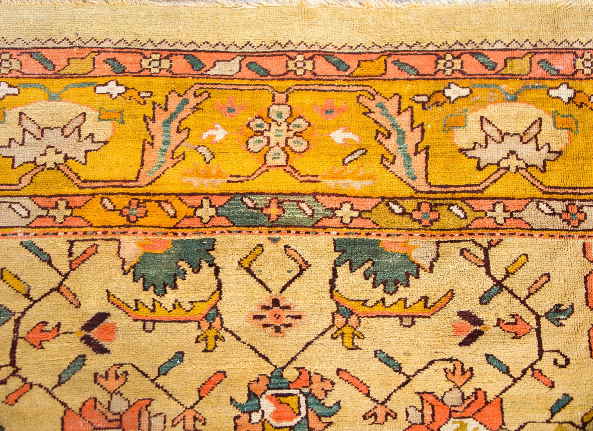 Early 20th Century Turkish Oushak Rug For Sale