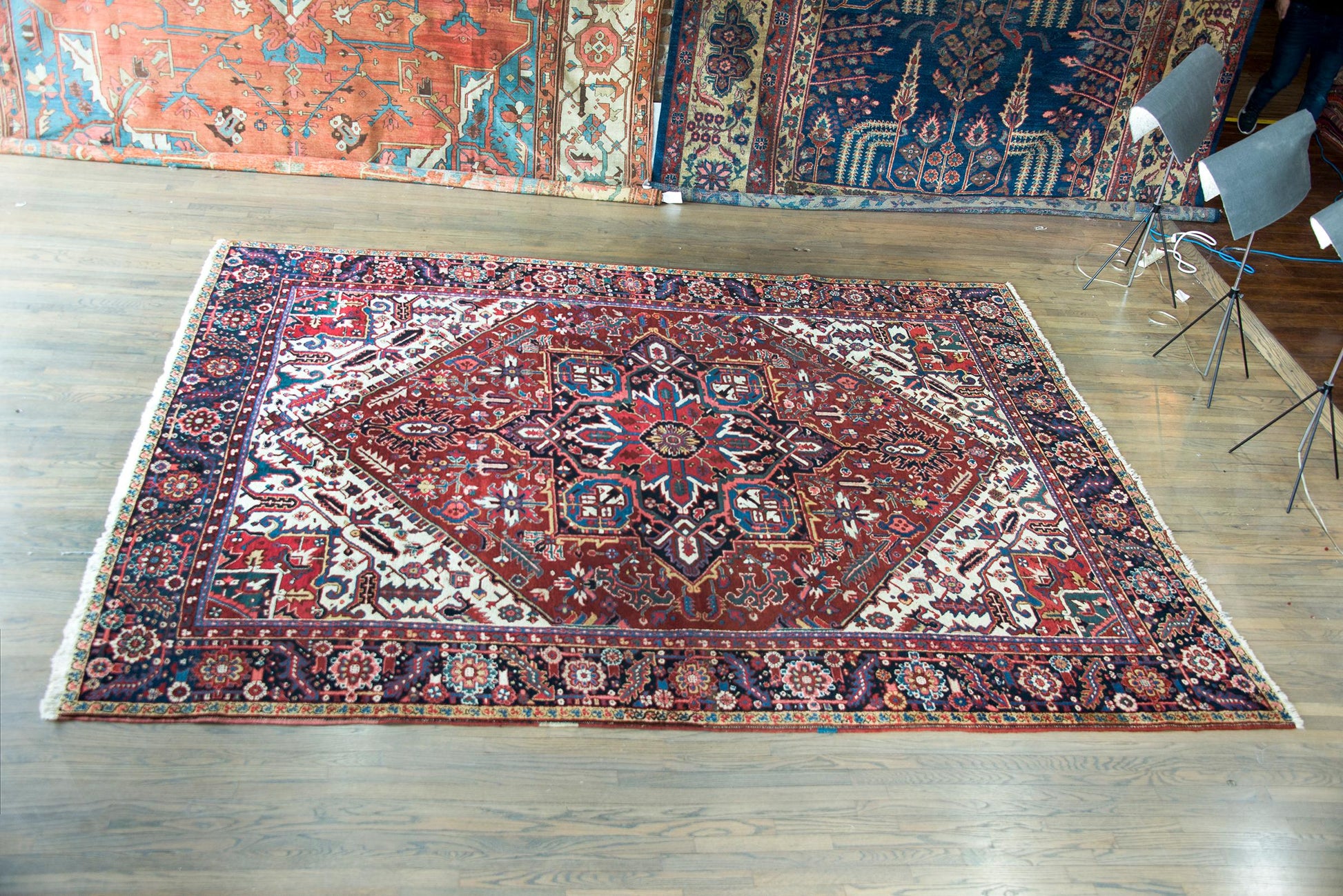 Early 20th Century Persian Heriz Rug For Sale