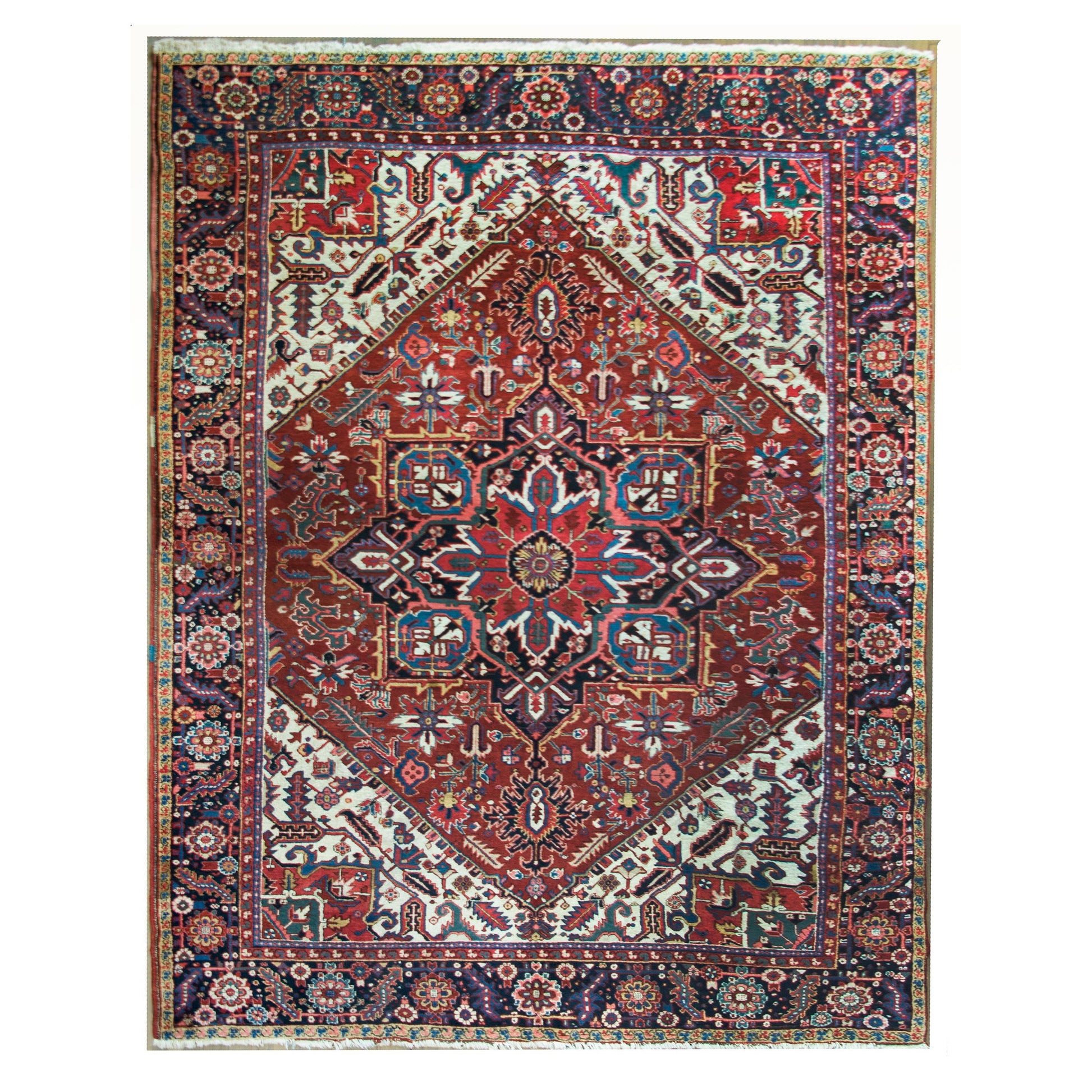 Early 20th Century Persian Heriz Rug For Sale