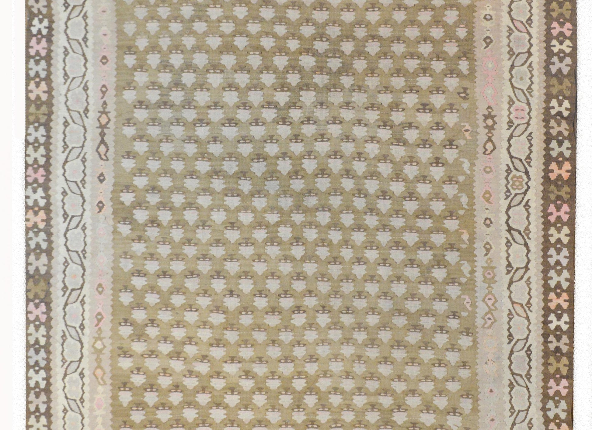 Extraordinary Vintage Kurdish Kilim Runner For Sale