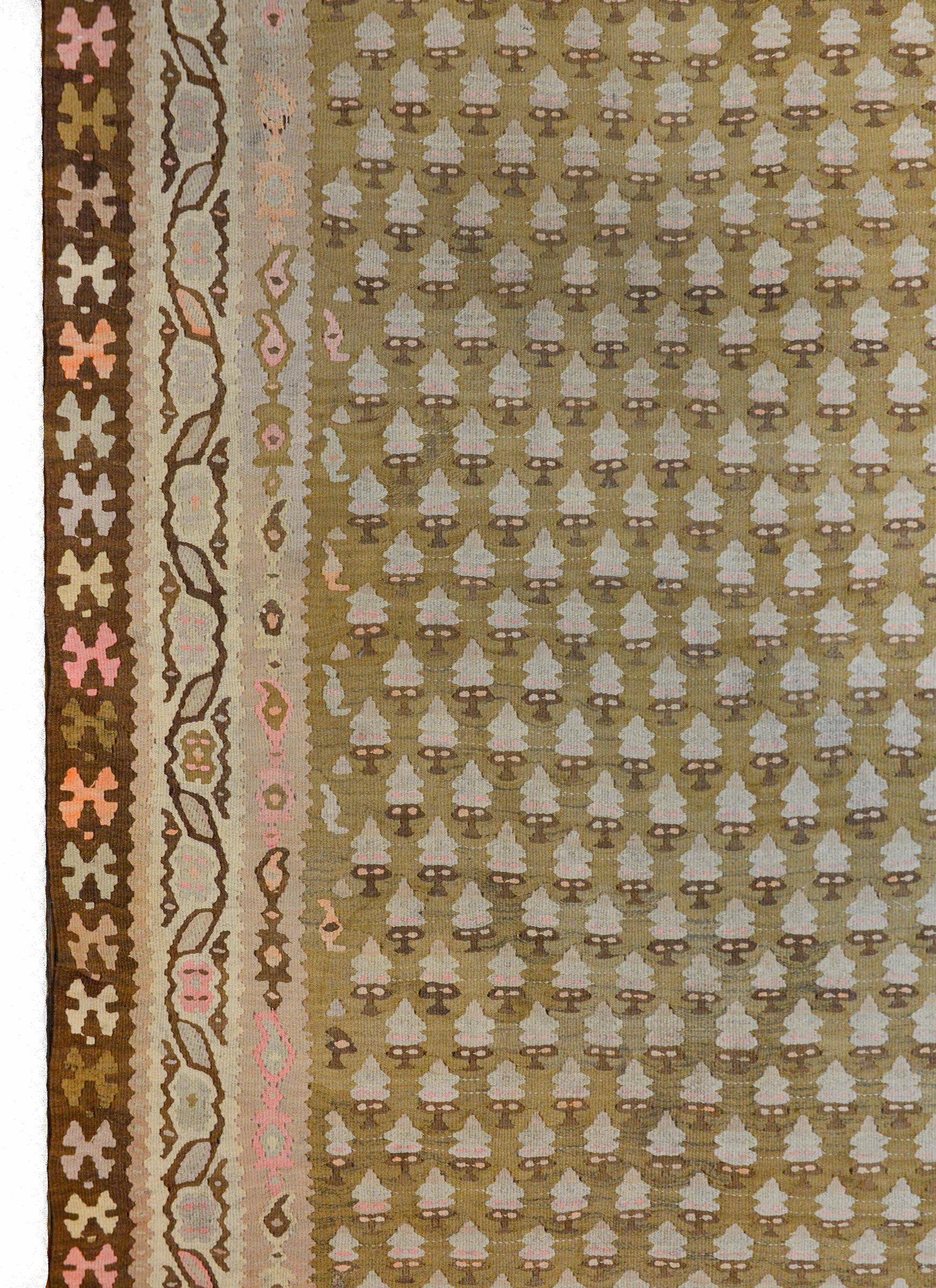 Extraordinary Vintage Kurdish Kilim Runner For Sale