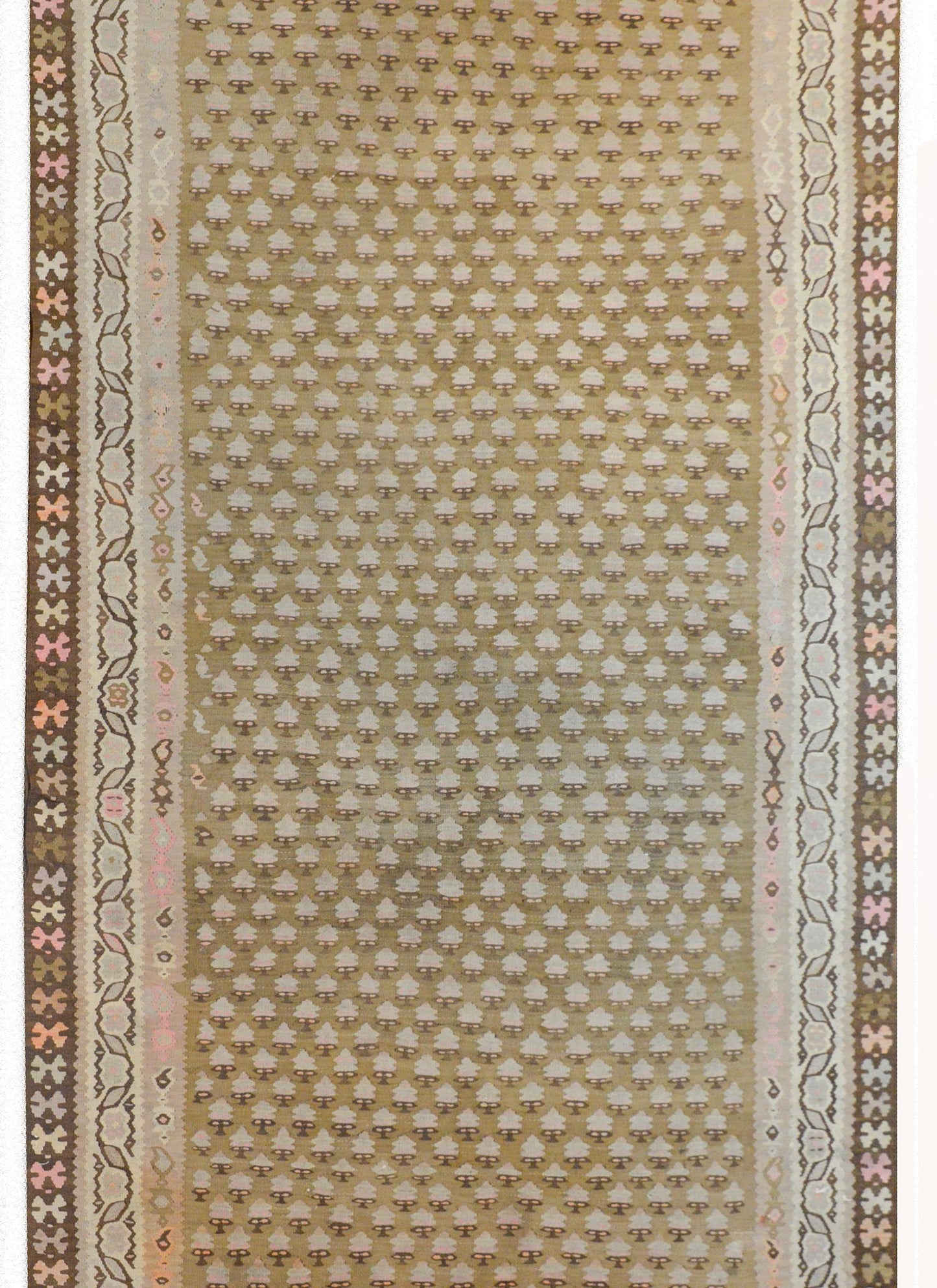 Extraordinary Vintage Kurdish Kilim Runner For Sale