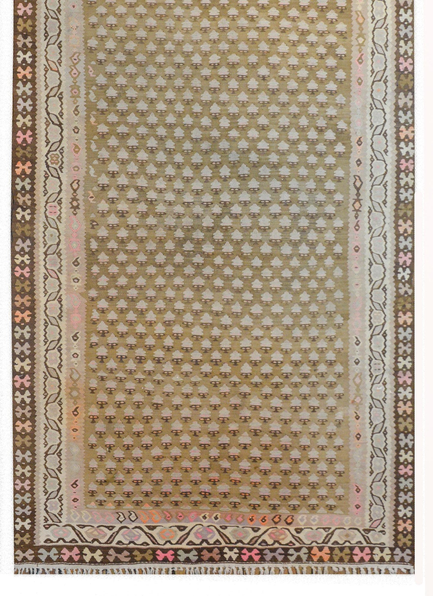 Extraordinary Vintage Kurdish Kilim Runner For Sale