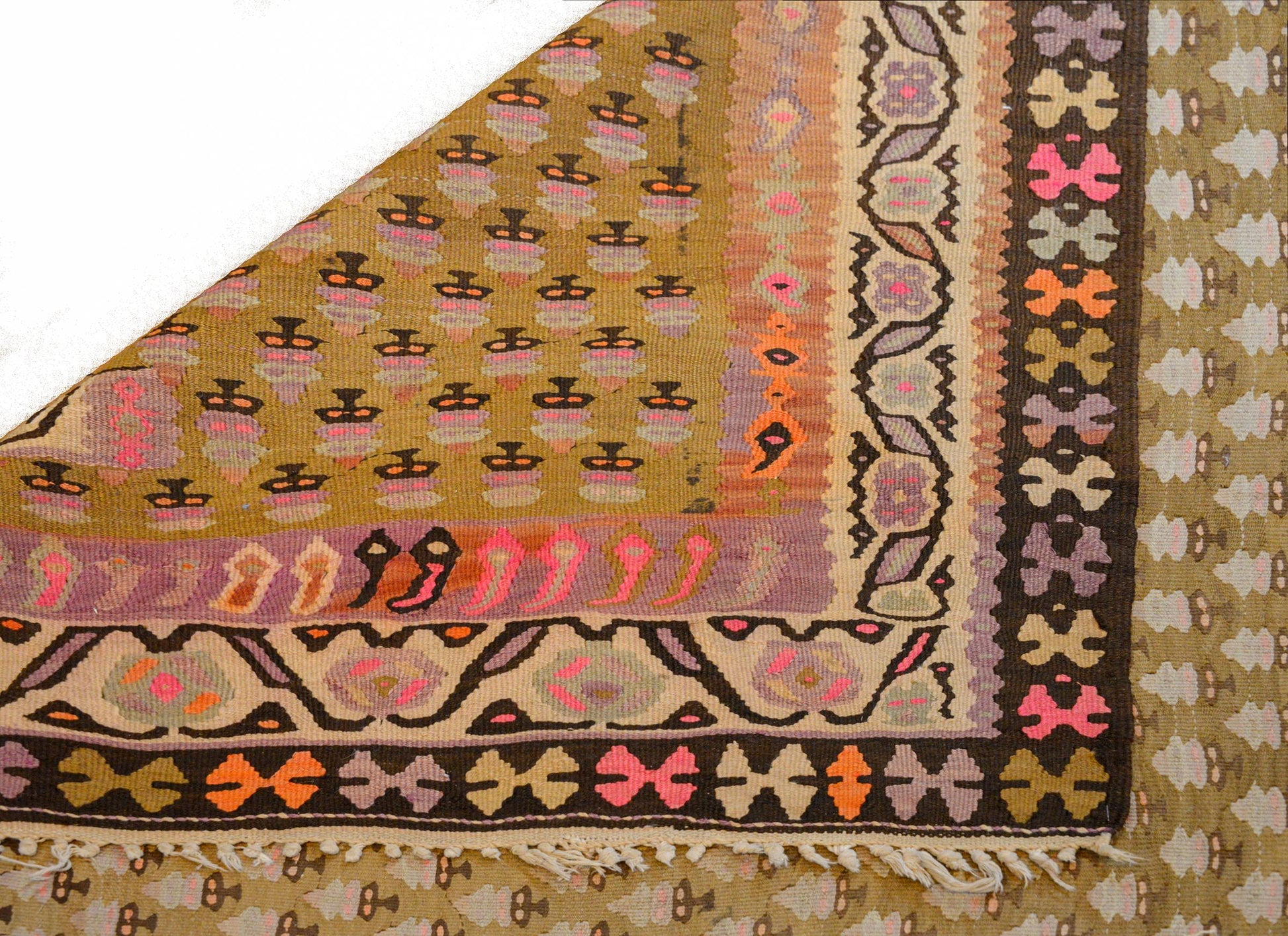 Extraordinary Vintage Kurdish Kilim Runner For Sale