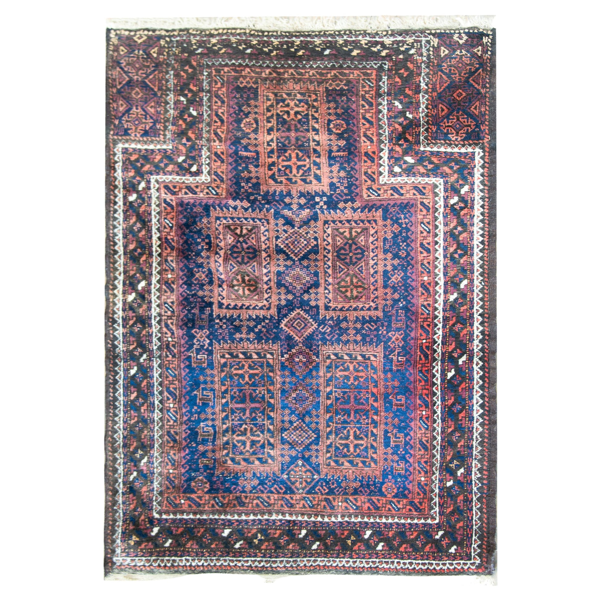Early 20th Century Bluchi Prayer Rug For Sale