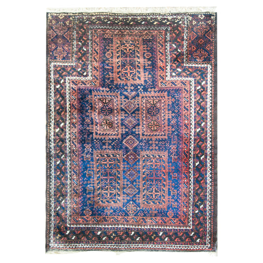 Early 20th Century Bluchi Prayer Rug For Sale