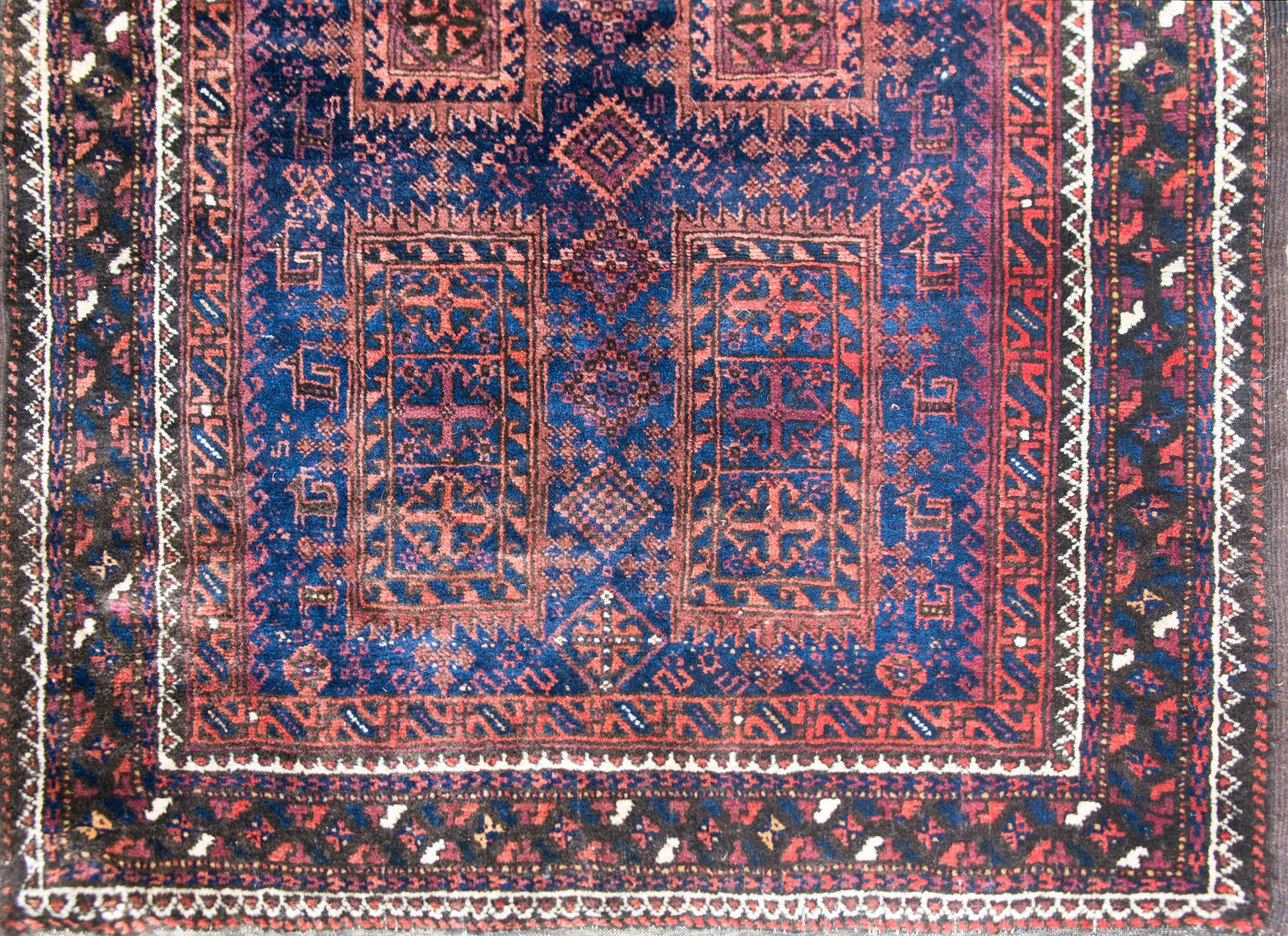 Early 20th Century Bluchi Prayer Rug For Sale