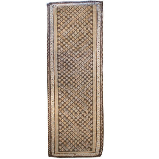 Early 20th Century Qazvin Kilim Runner For Sale