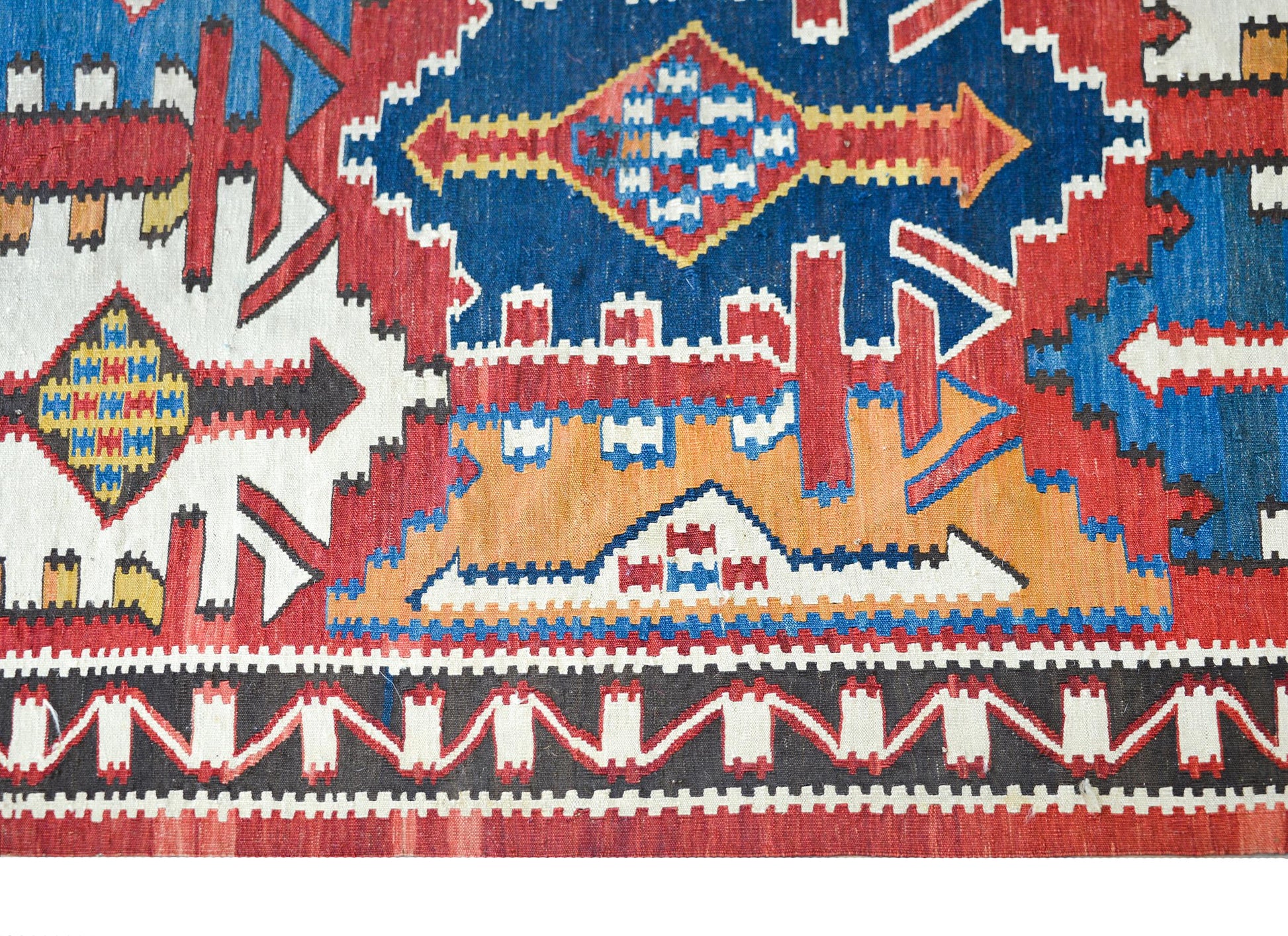 Early 20th Century Kuba Kilim Rug For Sale