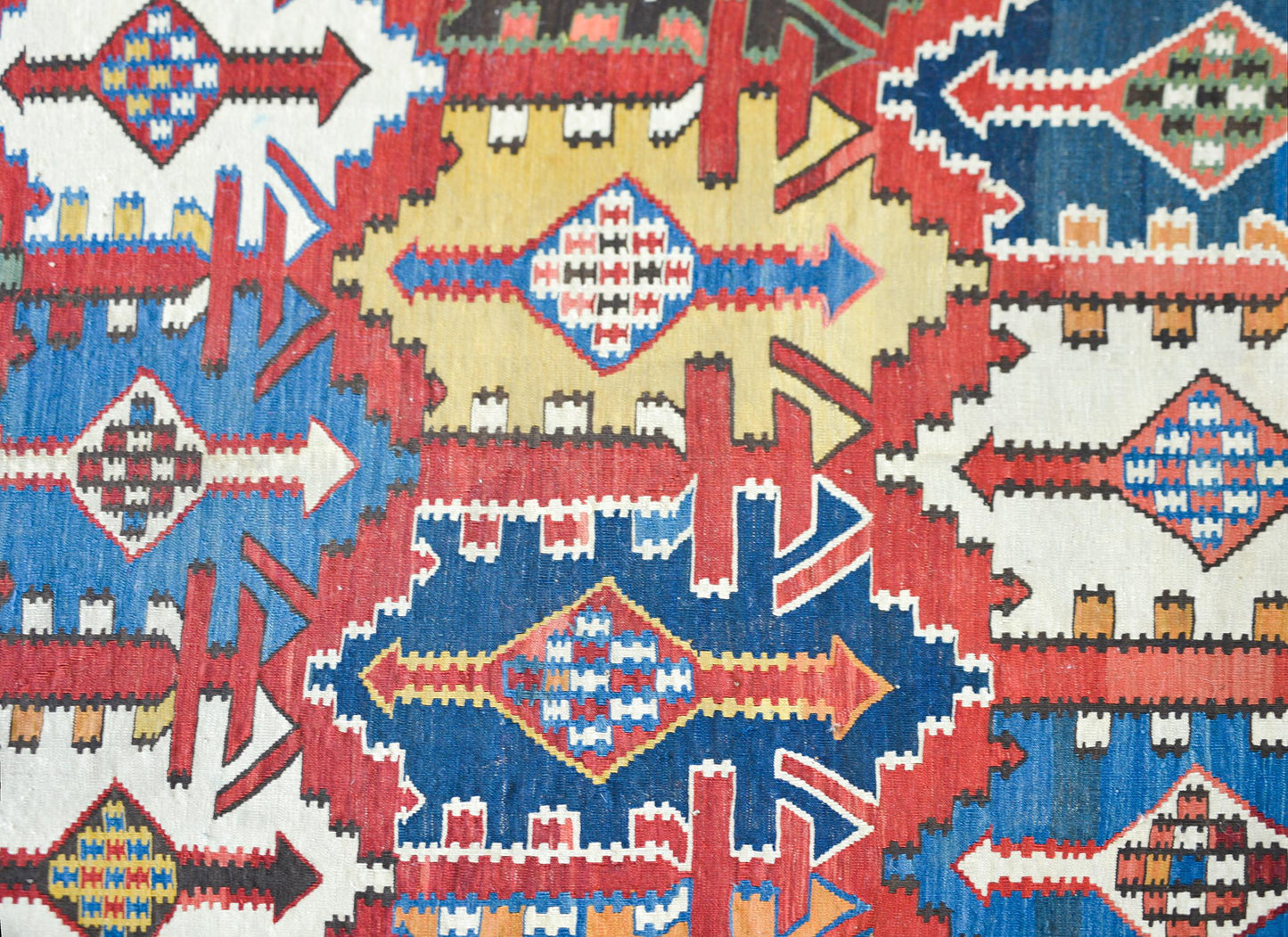 Early 20th Century Kuba Kilim Rug For Sale