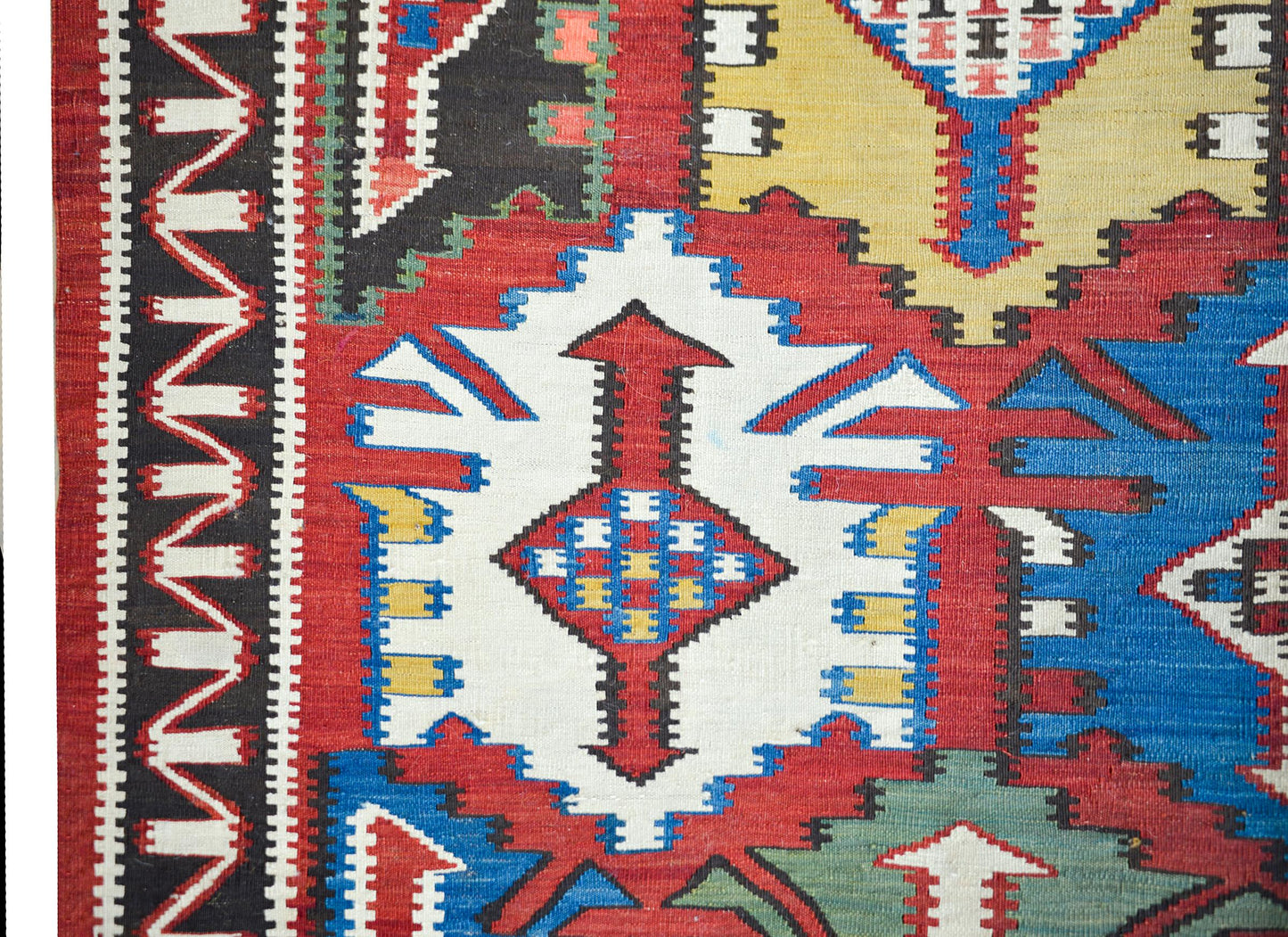 Early 20th Century Kuba Kilim Rug For Sale