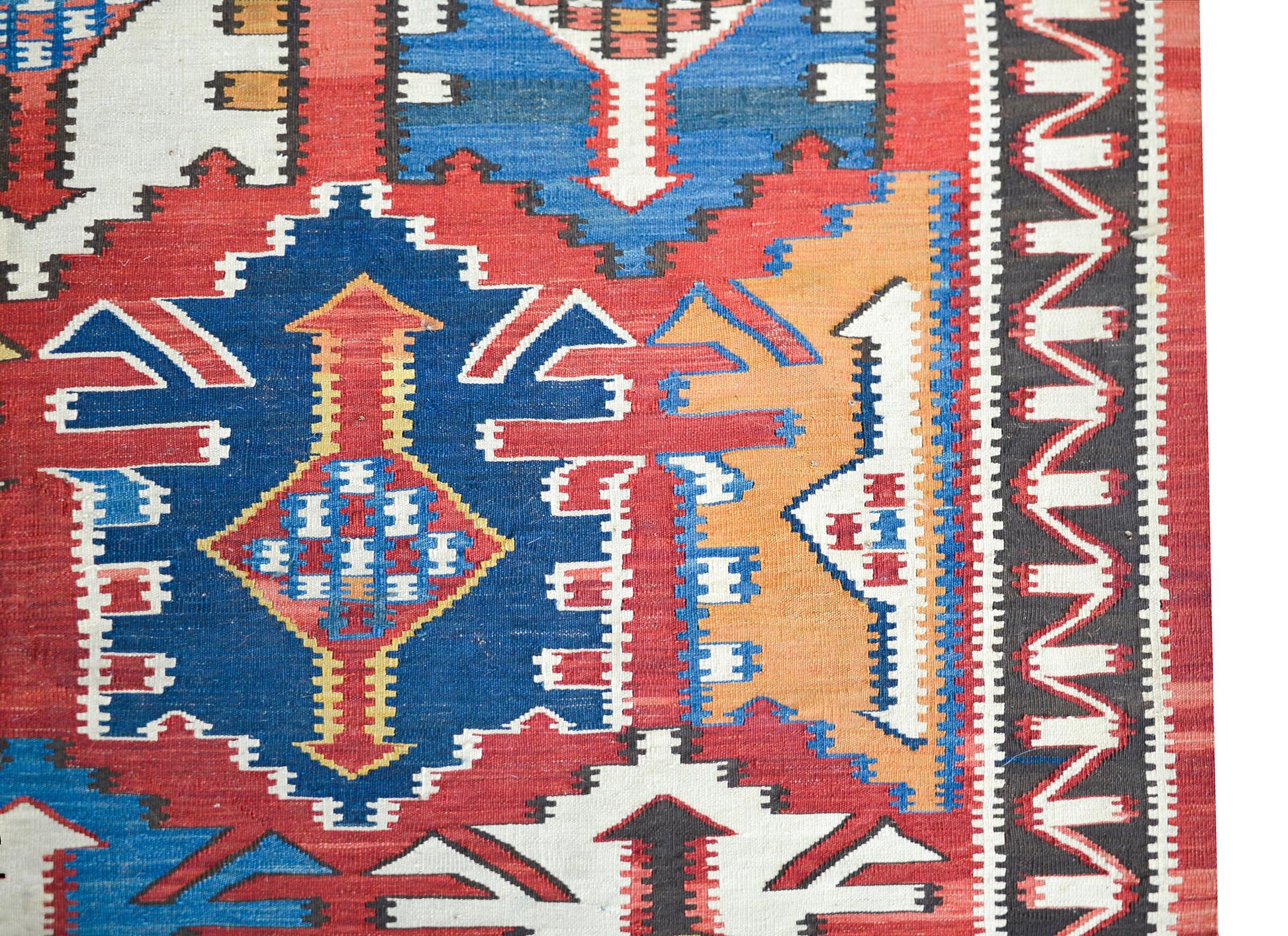 Early 20th Century Kuba Kilim Rug For Sale