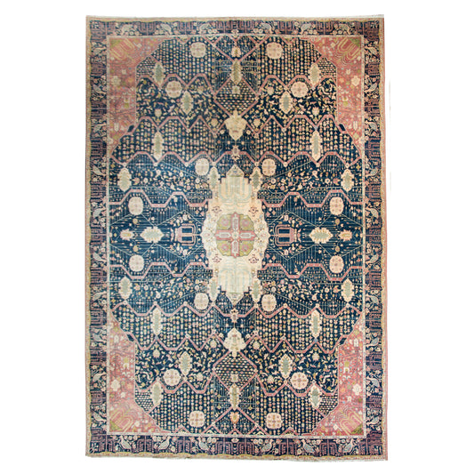 Vintage Indian Sarouk Farahan-Style Rug For Sale