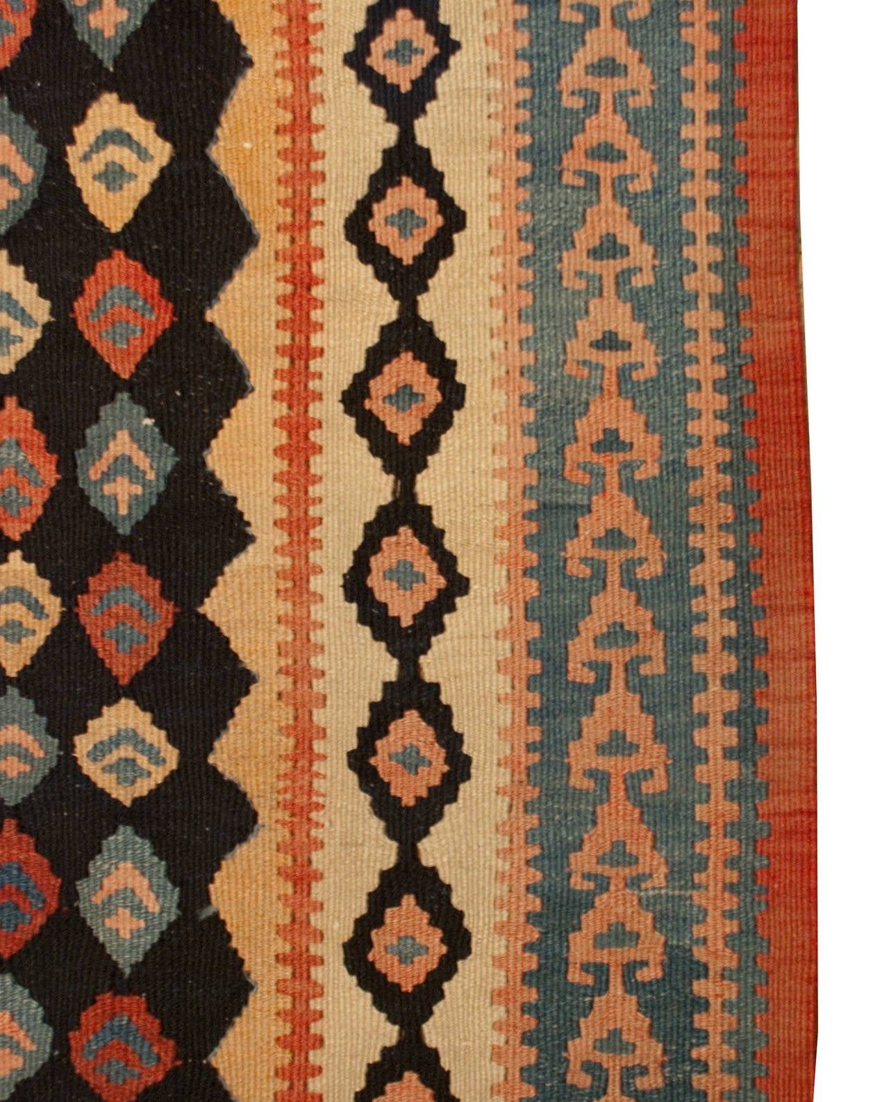 Early 20th Century Harsin Kilim Runner For Sale