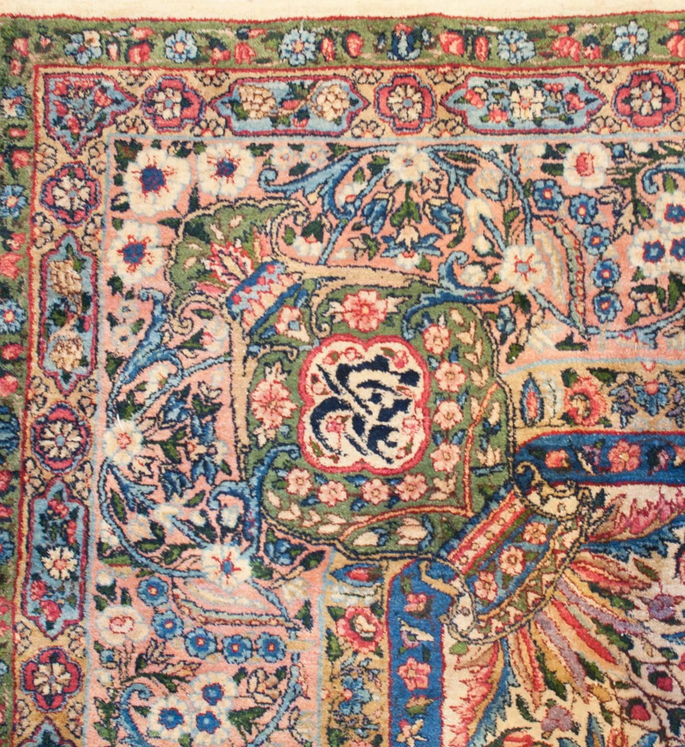 Early 20th Century Kirman Rug For Sale
