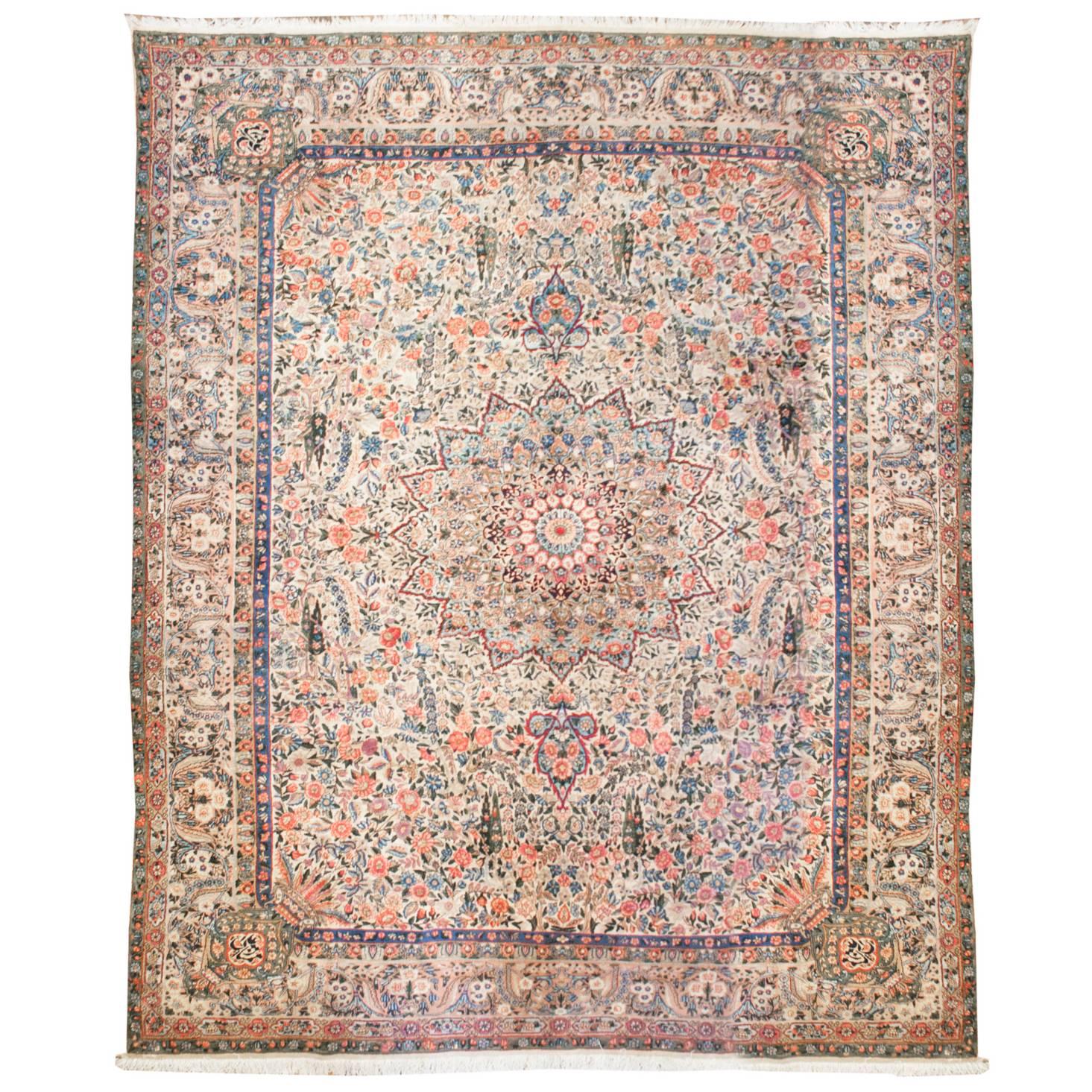 Early 20th Century Kirman Rug For Sale