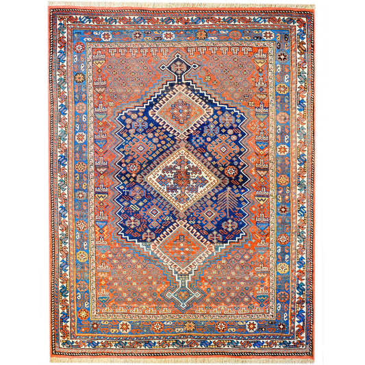 Incredible Early 20th Century Ghashghaei Rug For Sale