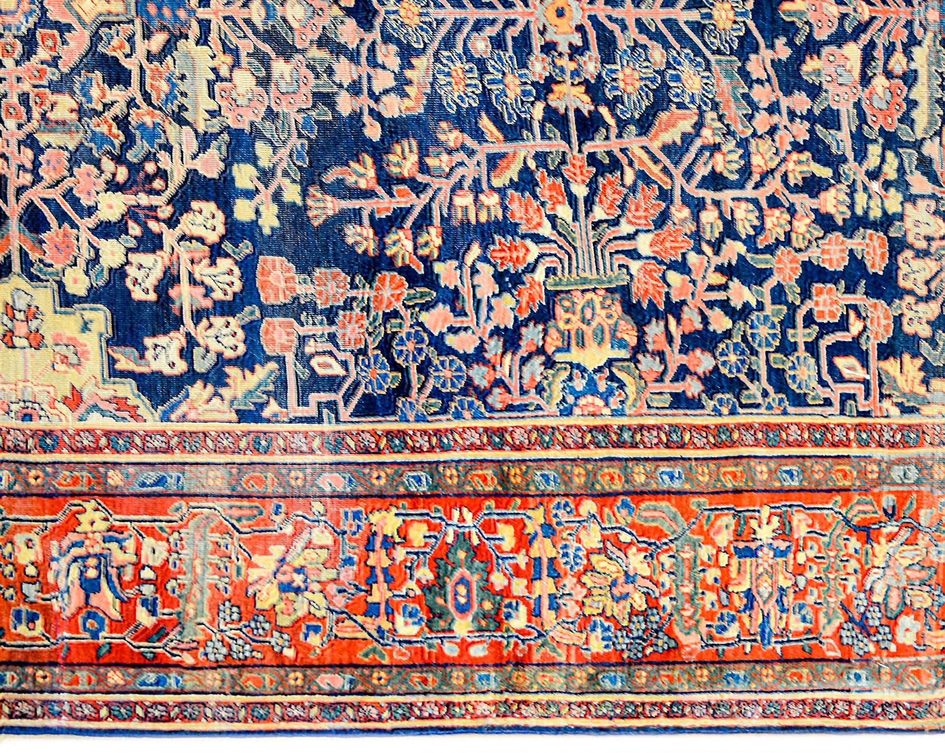 Unbelievable Late 19th Century Sarouk Farahan Rug For Sale