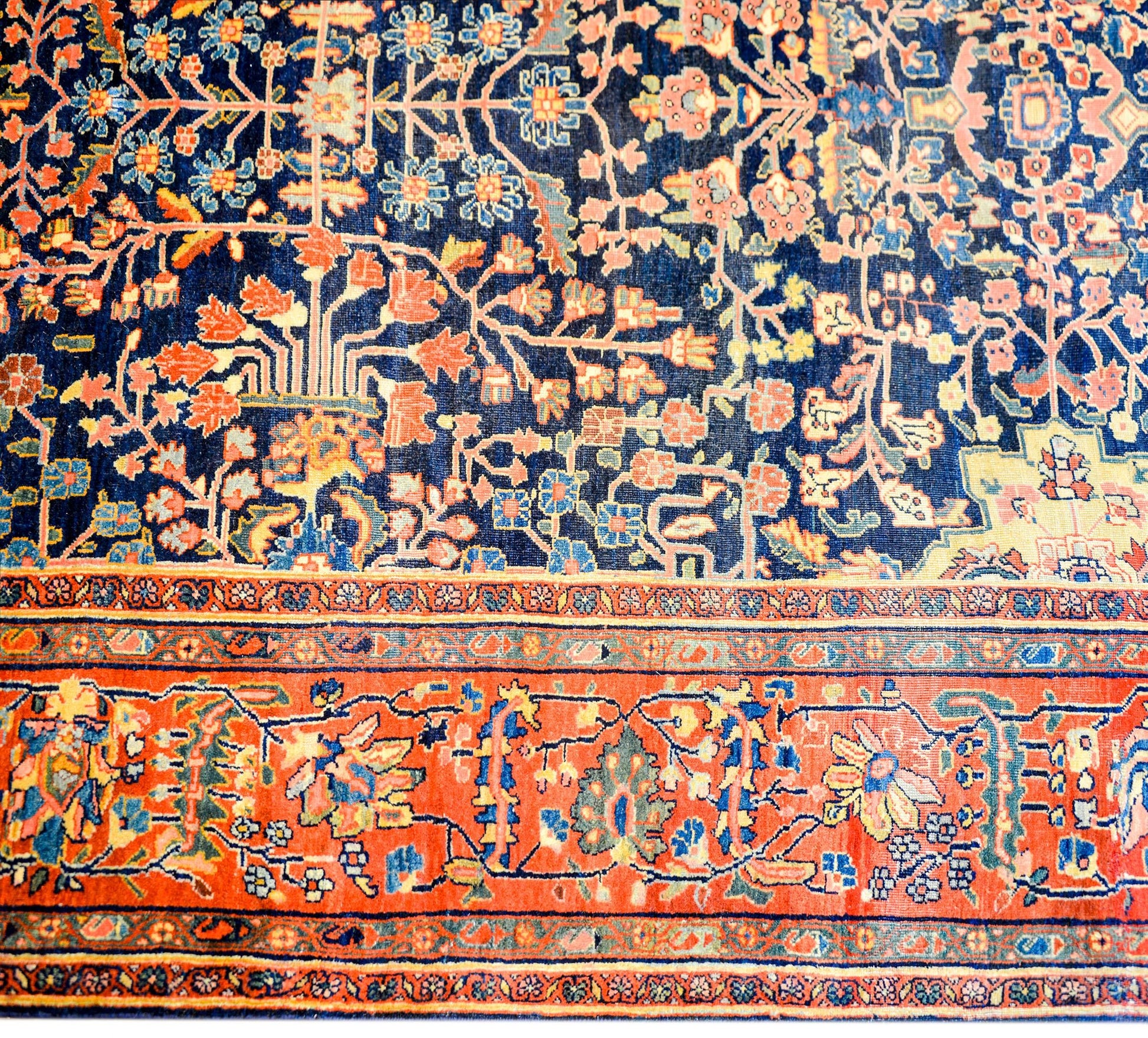 Unbelievable Late 19th Century Sarouk Farahan Rug For Sale