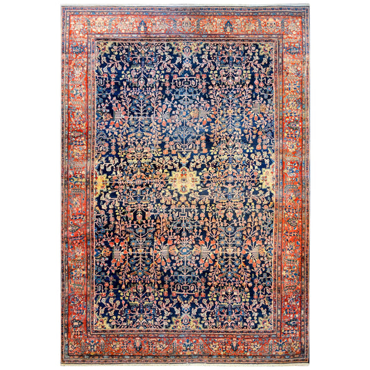 Unbelievable Late 19th Century Sarouk Farahan Rug For Sale