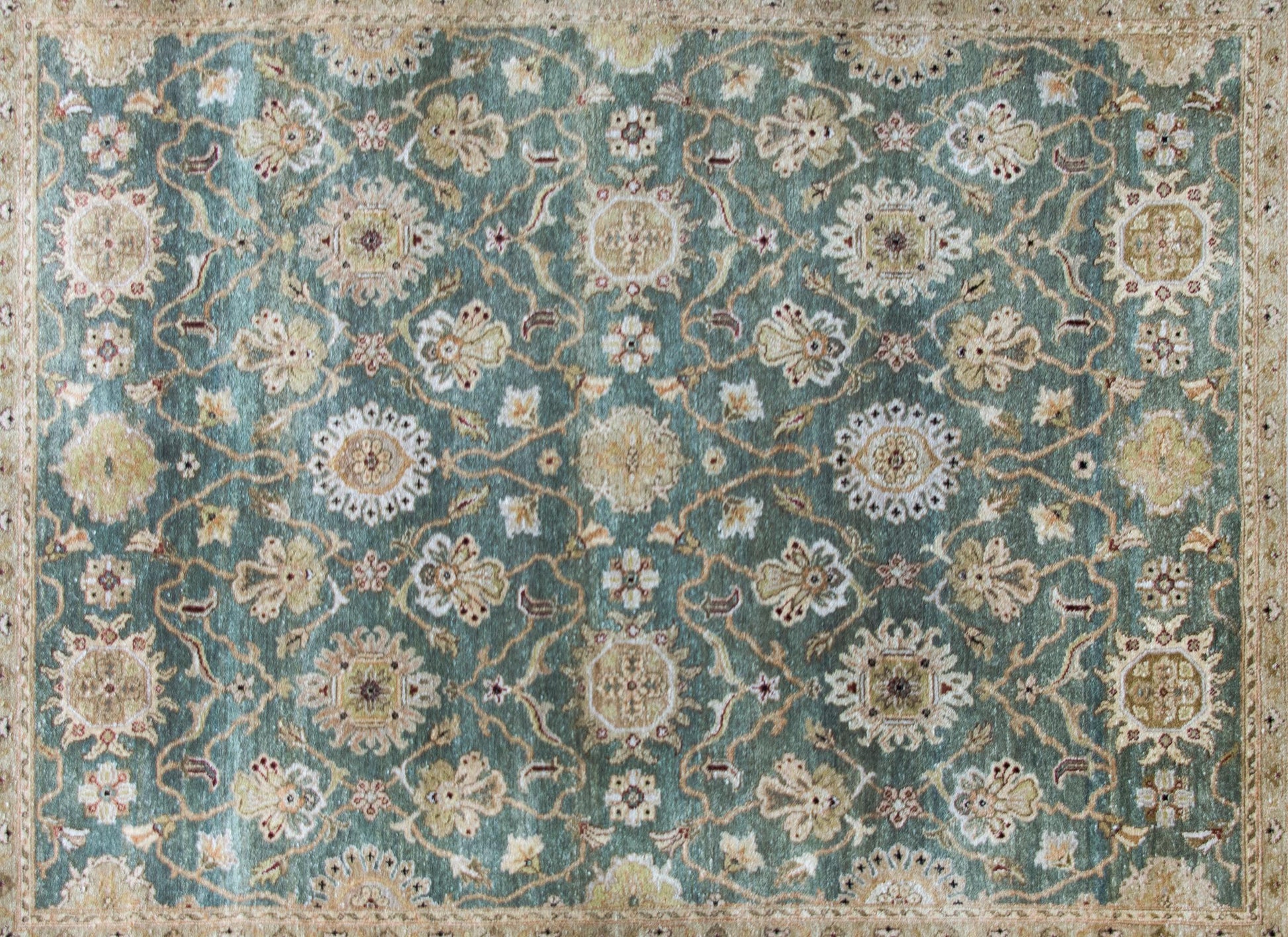 Late 20th Century Indian Tabriz-Style Rug For Sale