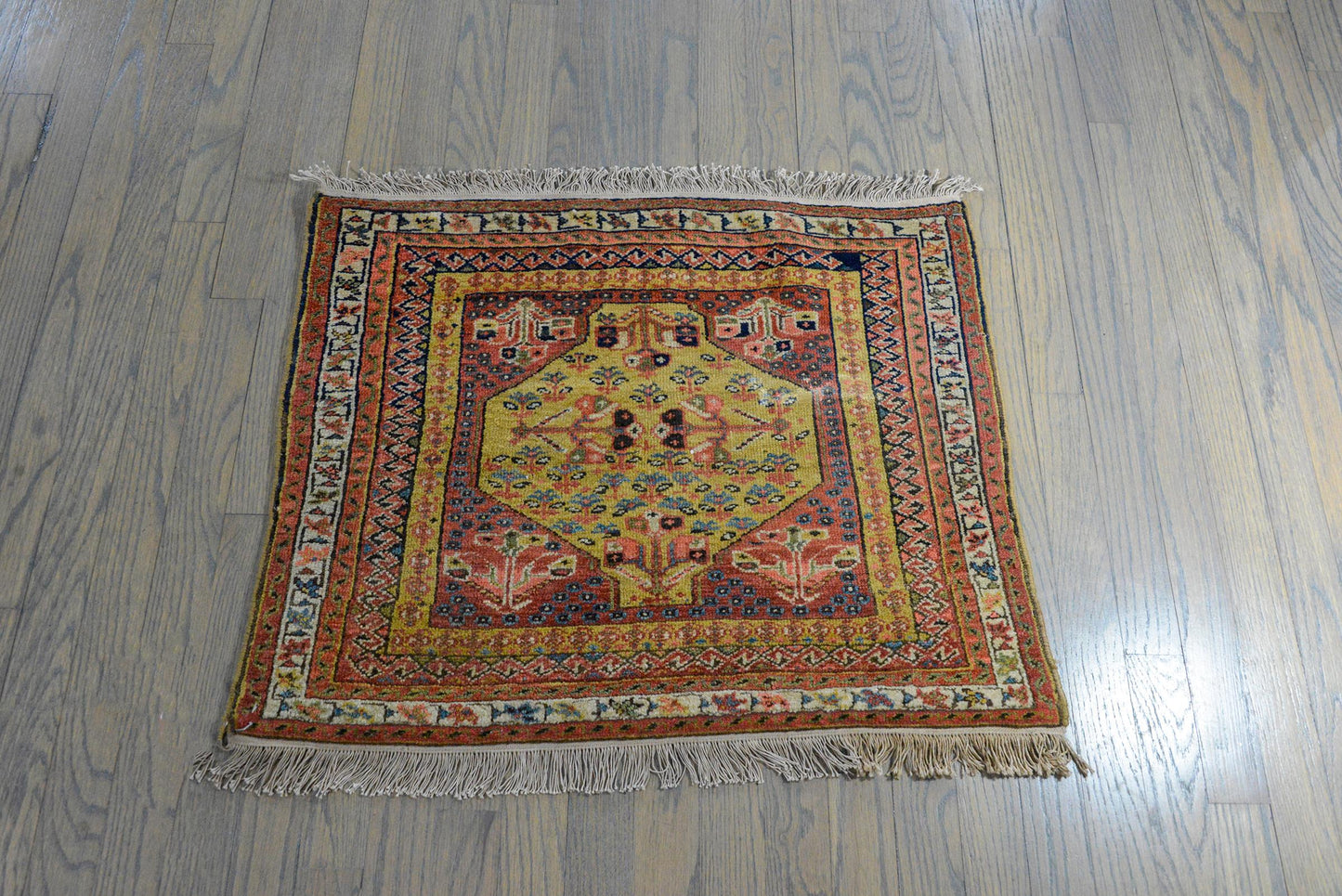Rare Petite 19th Century Malayer Rug For Sale