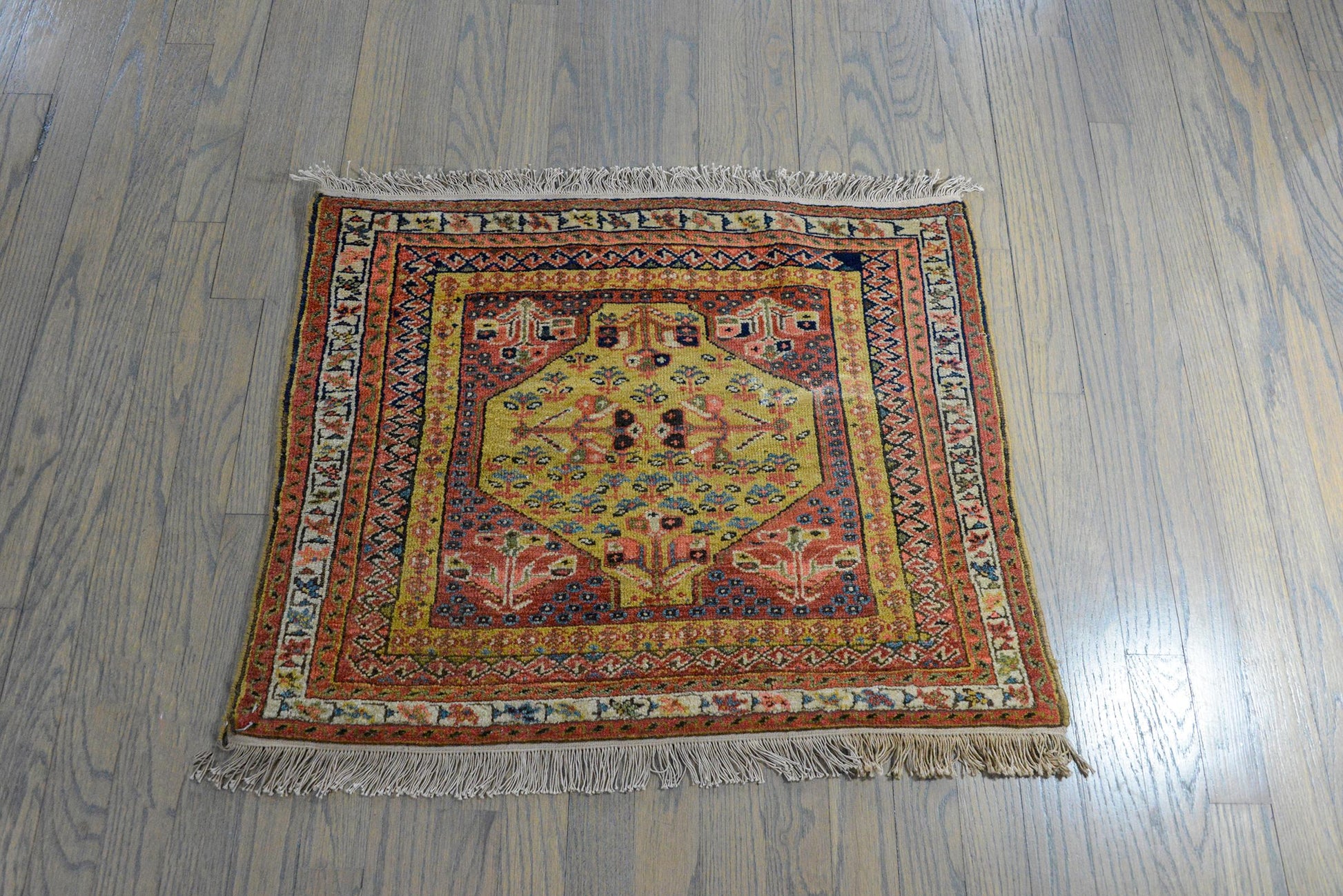 Rare Petite 19th Century Malayer Rug For Sale