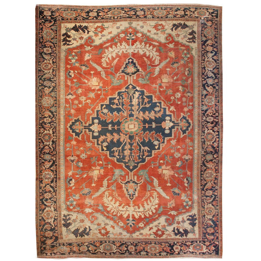 Incredible 19th Century Serapi Rug For Sale