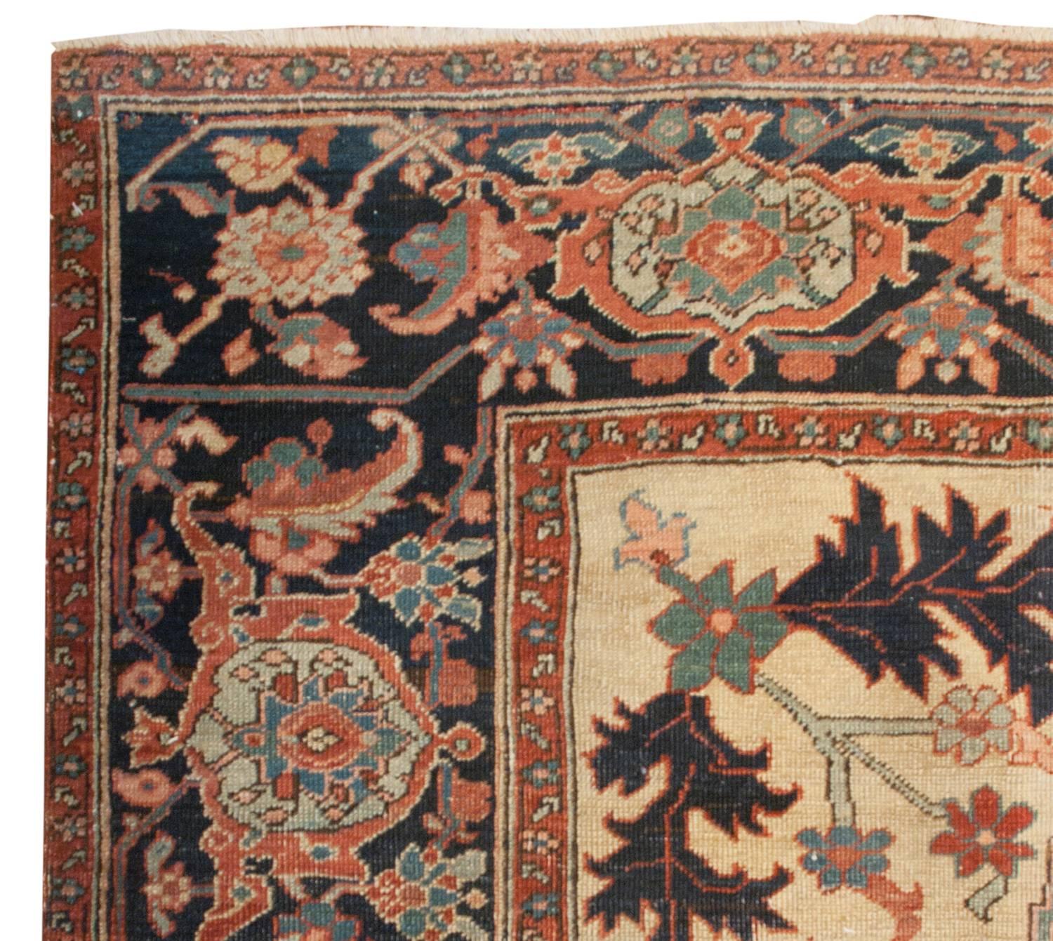 Incredible 19th Century Serapi Rug For Sale