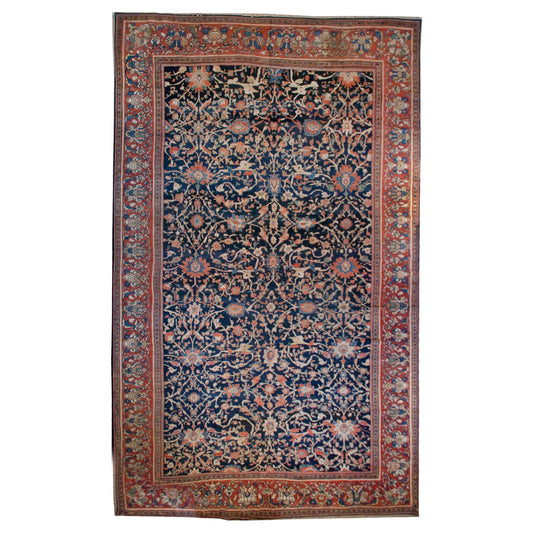 19th Century Persian Sultanabad Carpet For Sale