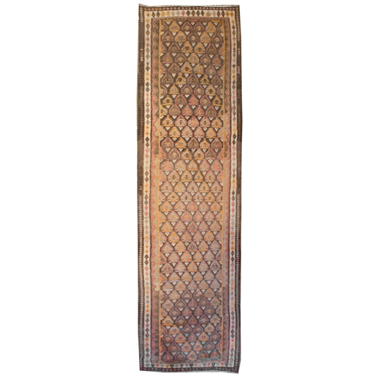 Wonderful Early 20th Century Qazvin Kilim Runner For Sale