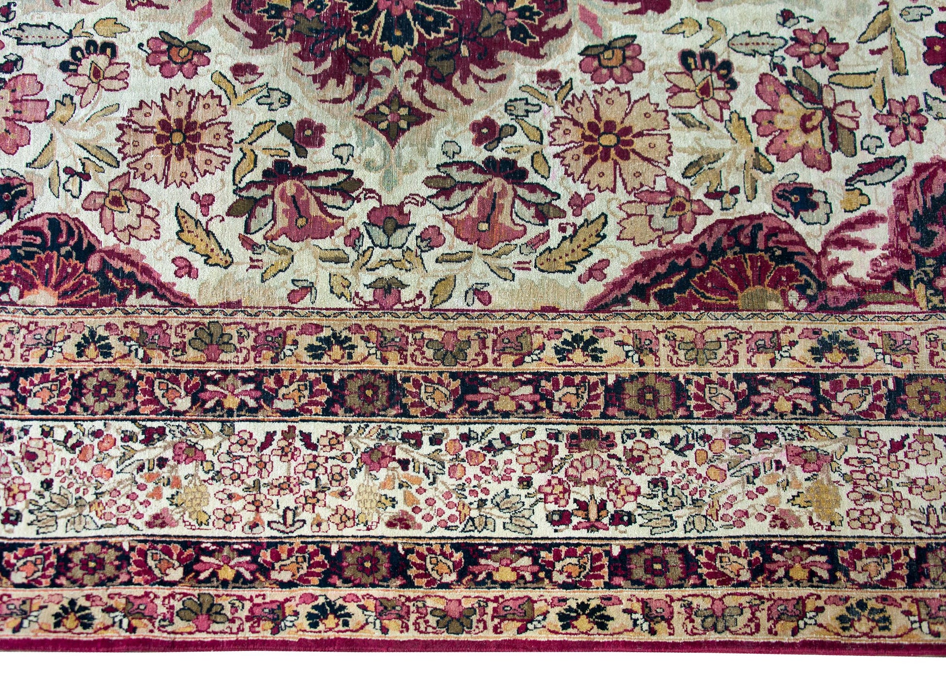 Early 20th Century Persian Lavar Kirman Rug For Sale