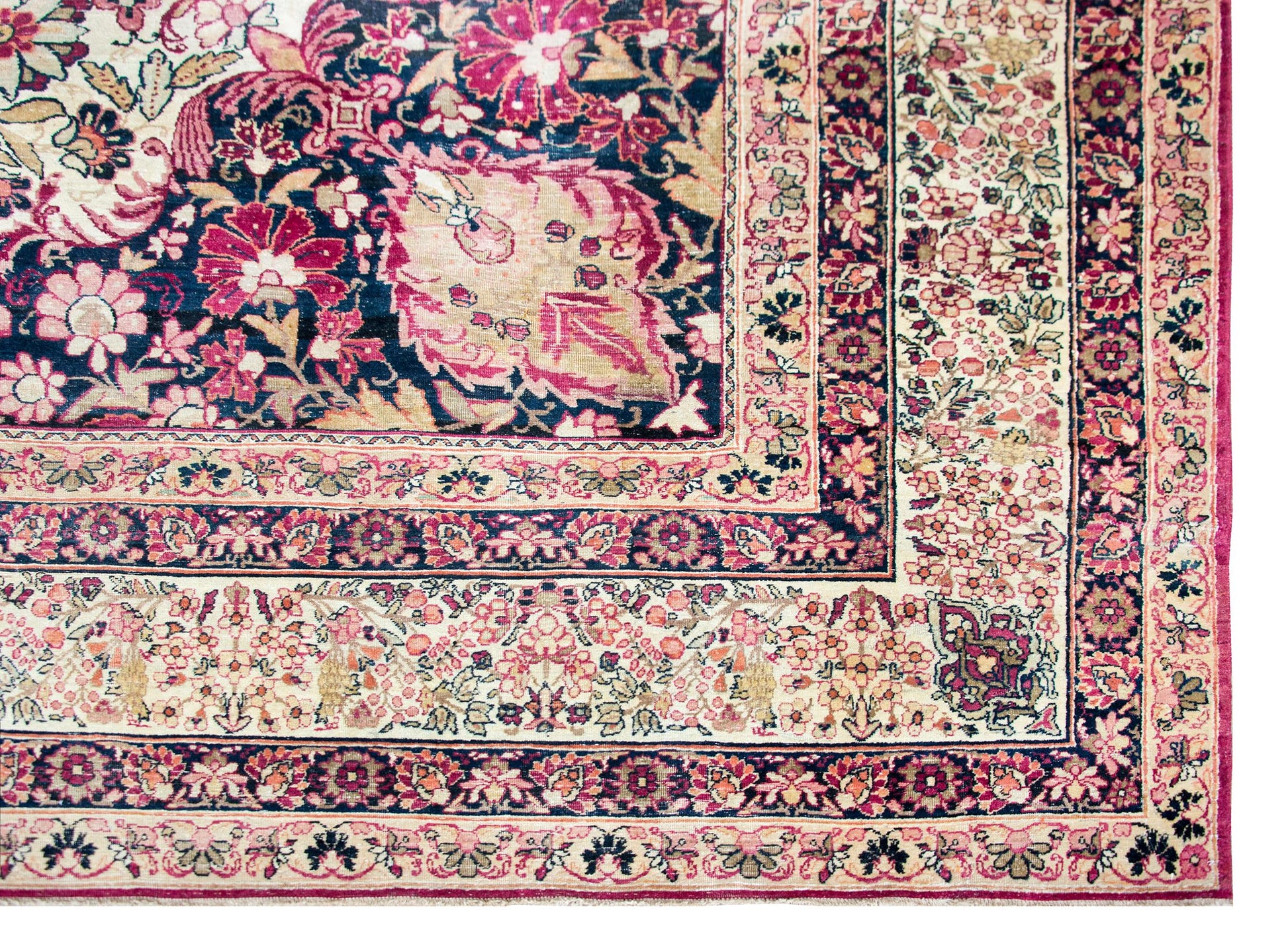 Early 20th Century Persian Lavar Kirman Rug For Sale