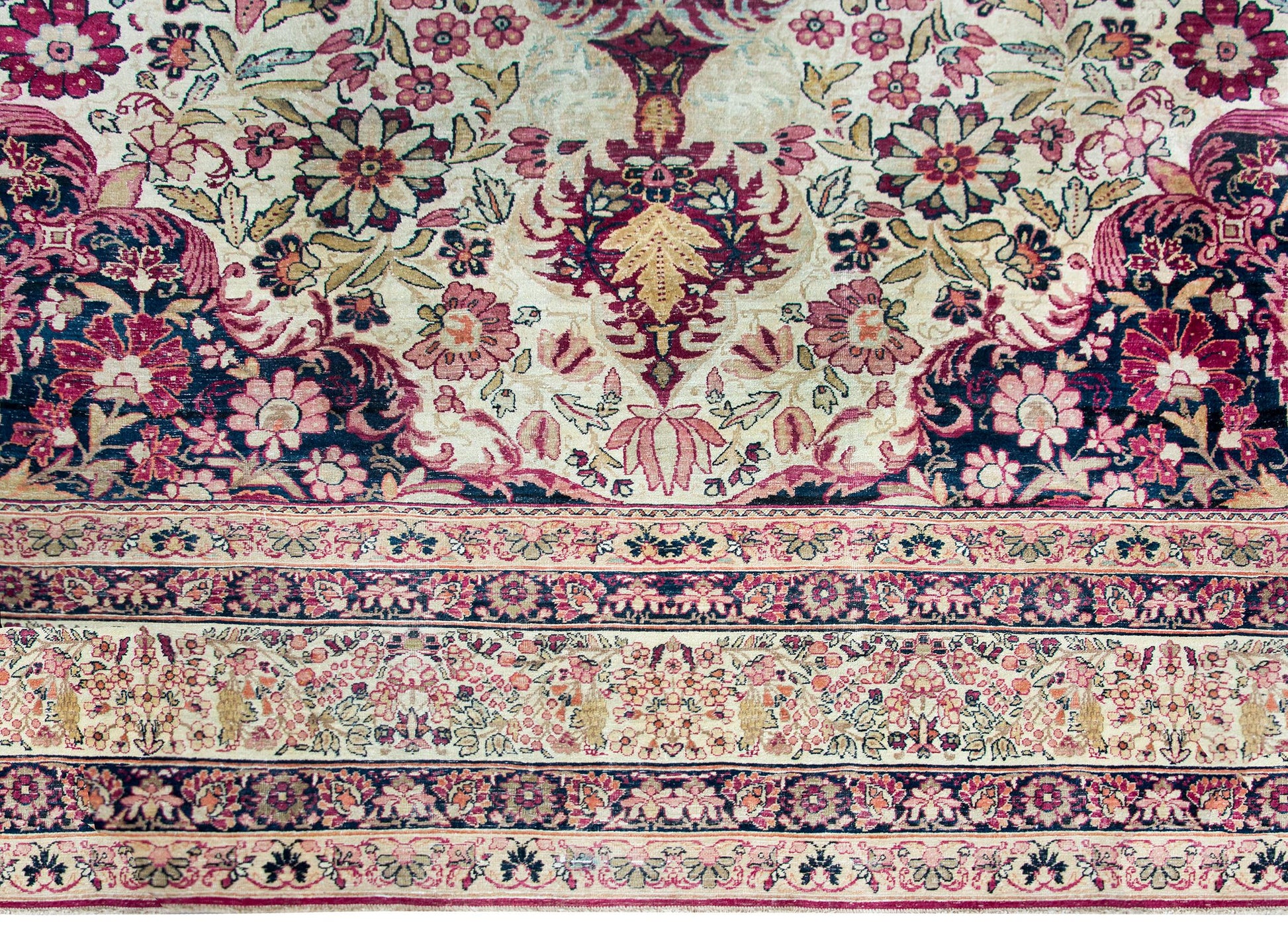 Early 20th Century Persian Lavar Kirman Rug For Sale